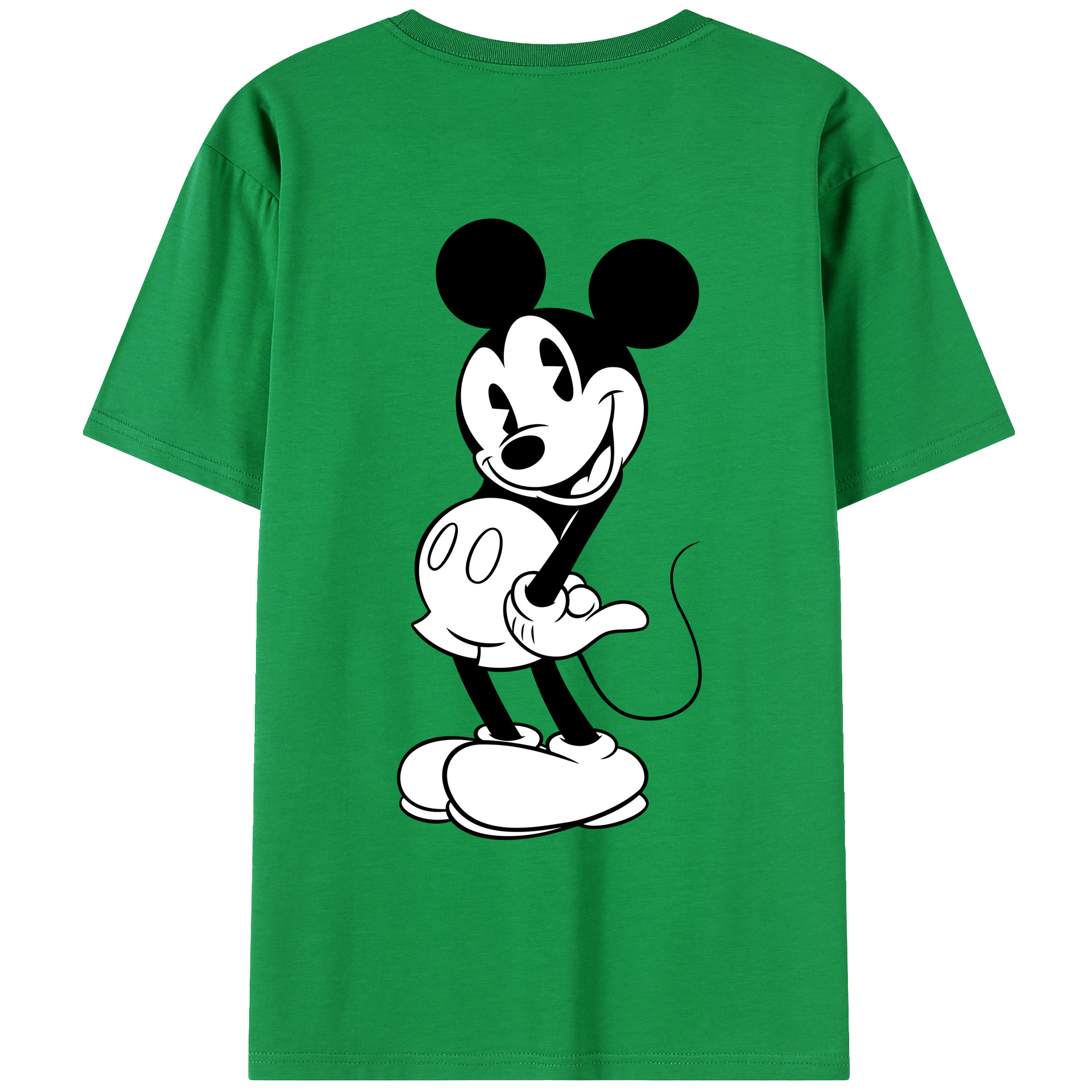 （画像用） ミッキーマウス Mickey Mouse レディース半袖Tシャツ(バックプリント)