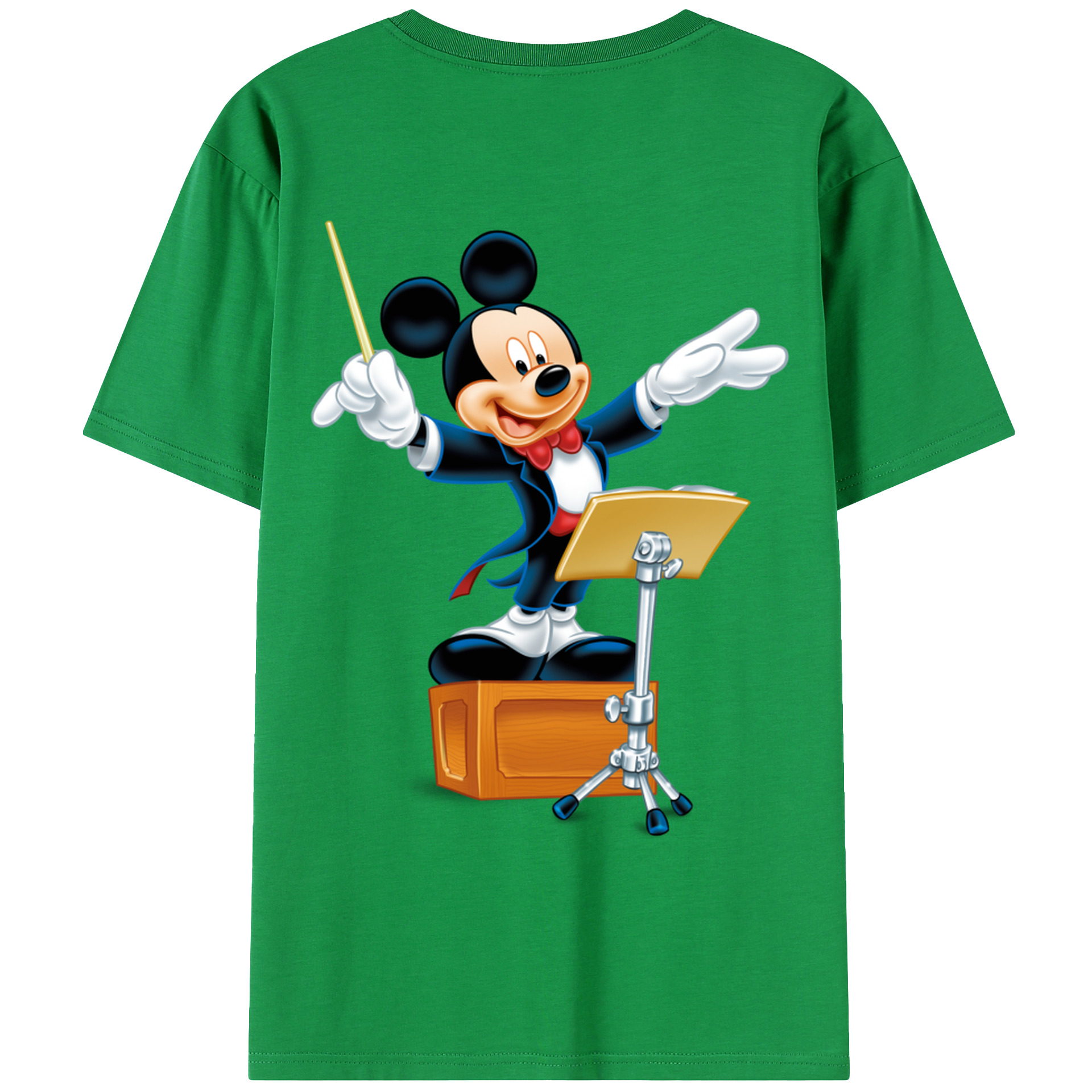 （画像用） ミッキーマウス Mickey Mouse レディース半袖Tシャツ(バックプリント)