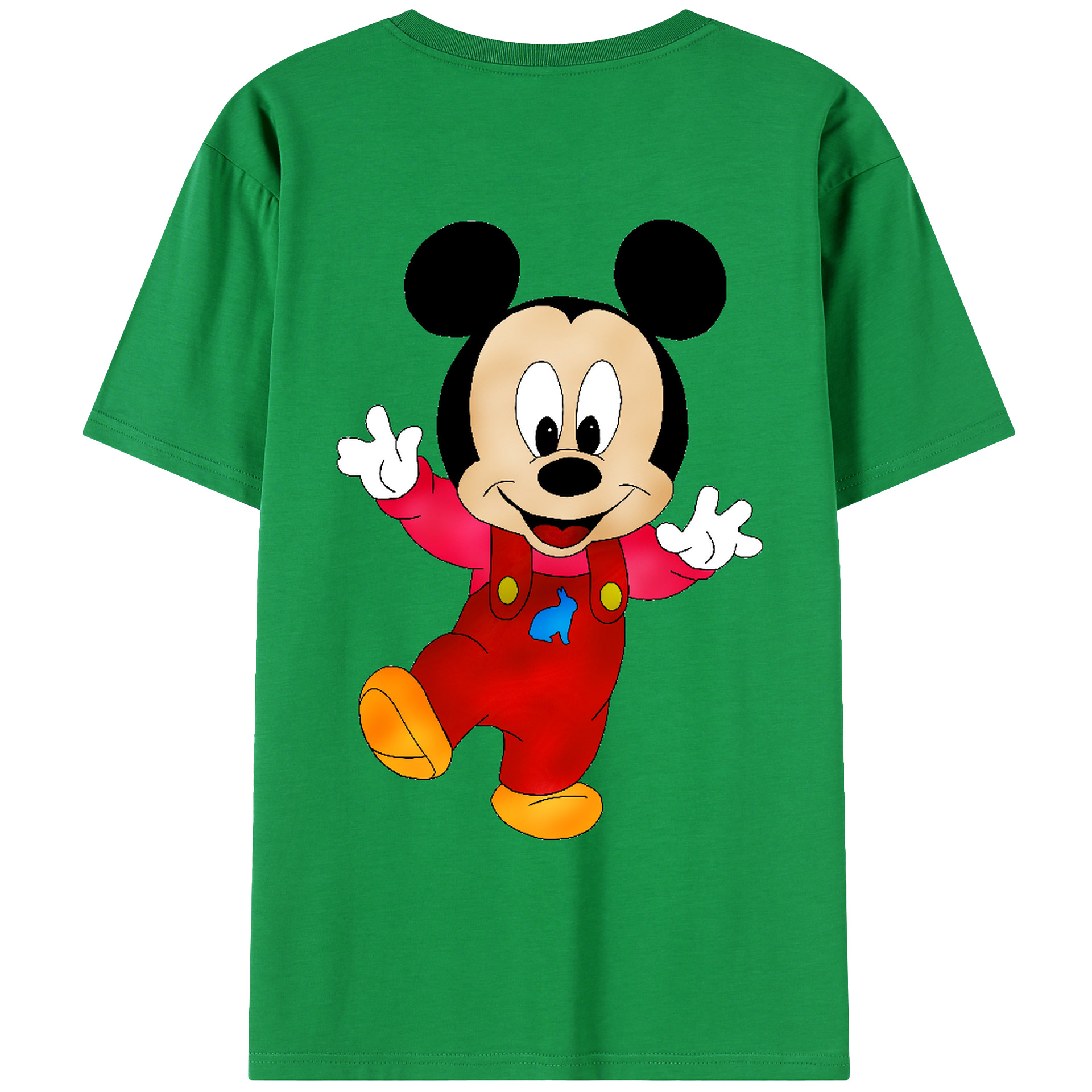 （画像用） ミッキーマウス Mickey Mouse レディース半袖Tシャツ(バックプリント)