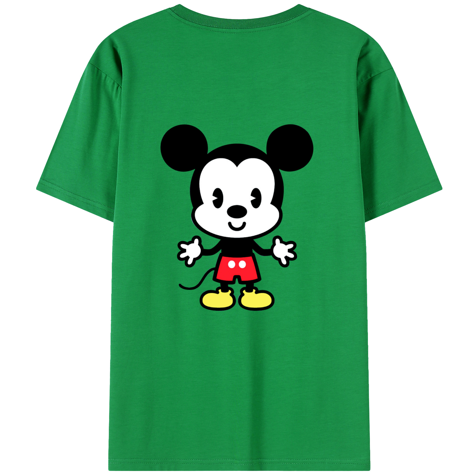 （画像用） ミッキーマウス Mickey Mouse レディース半袖Tシャツ(バックプリント)
