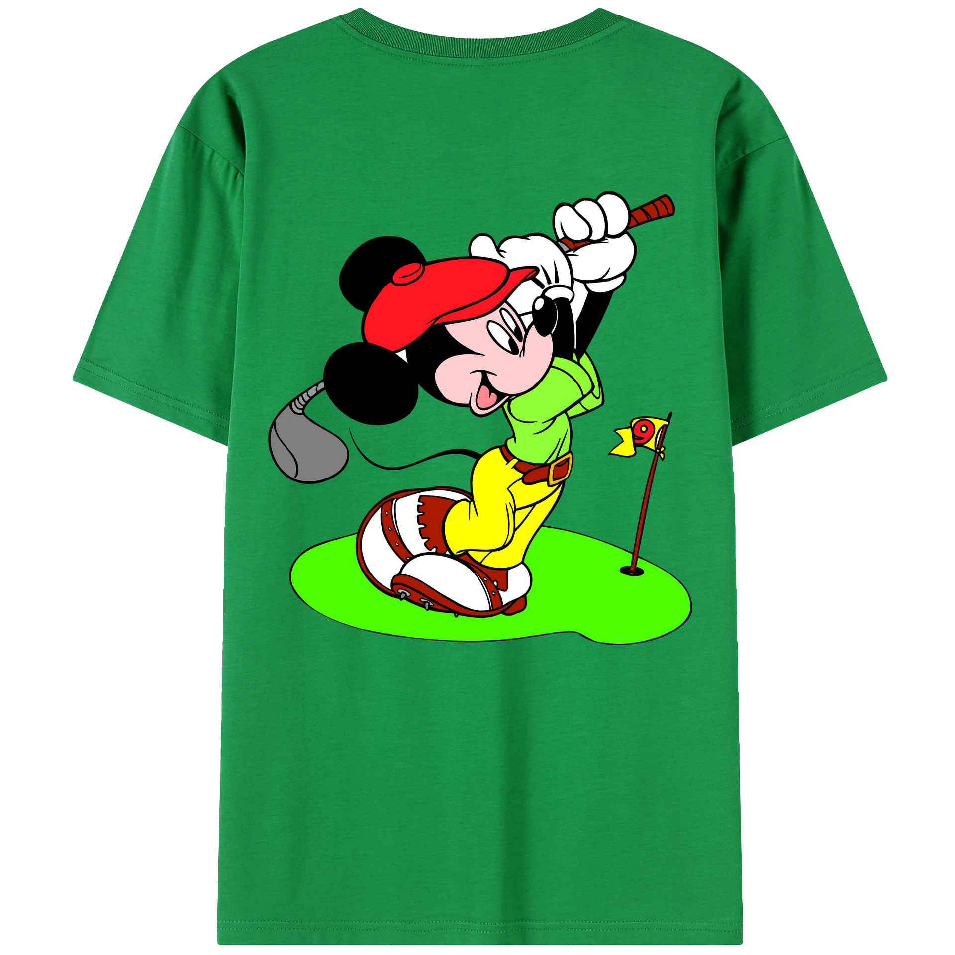 （画像用） ミッキーマウス Mickey Mouse レディース半袖Tシャツ(バックプリント)