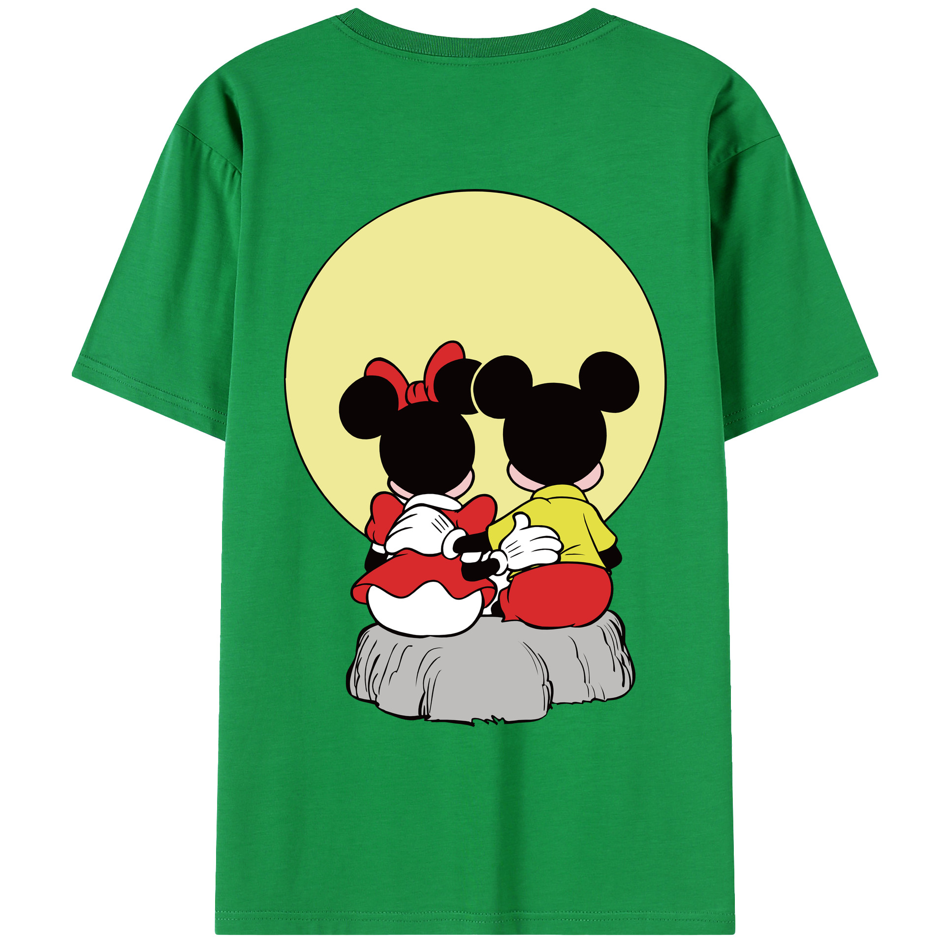 （画像用） ミッキーマウス Mickey Mouse レディース半袖Tシャツ(バックプリント)