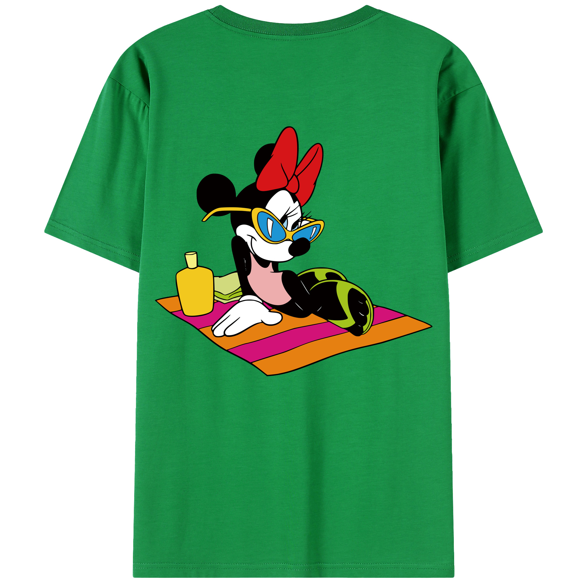 （画像用） ミッキーマウス Mickey Mouse レディース半袖Tシャツ(バックプリント)