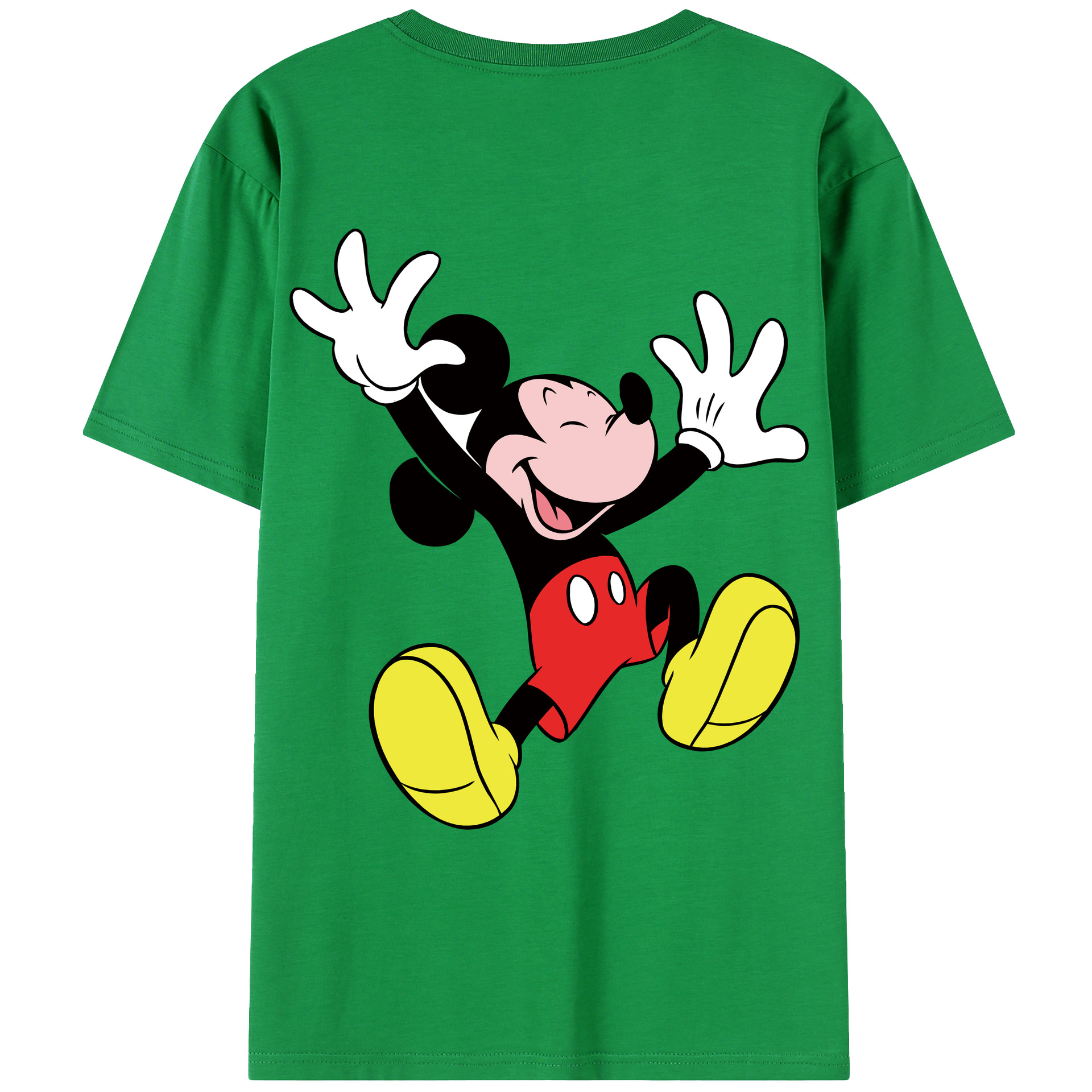 （画像用） ミッキーマウス Mickey Mouse レディース半袖Tシャツ(バックプリント)