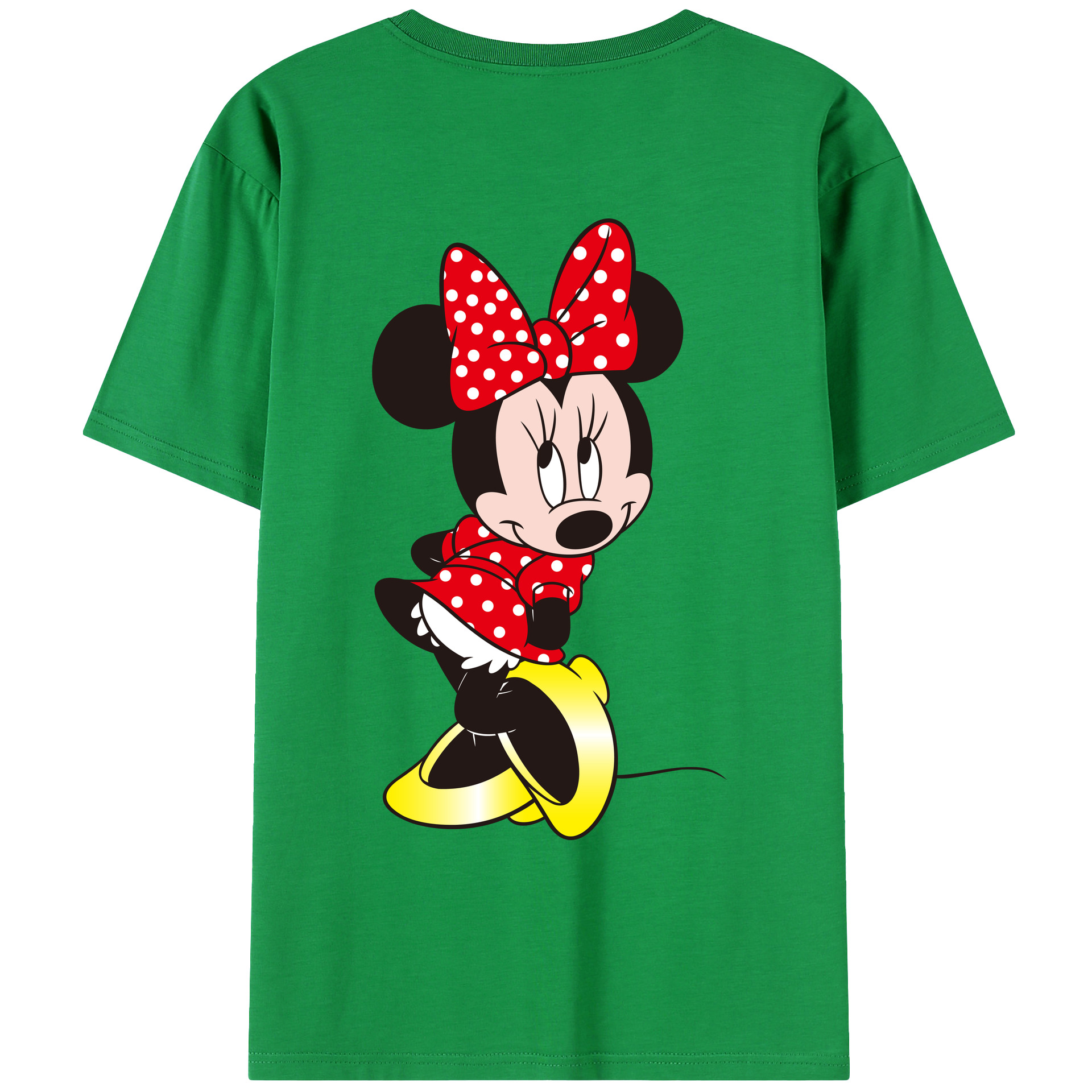 （画像用） ミッキーマウス Mickey Mouse レディース半袖Tシャツ(バックプリント)