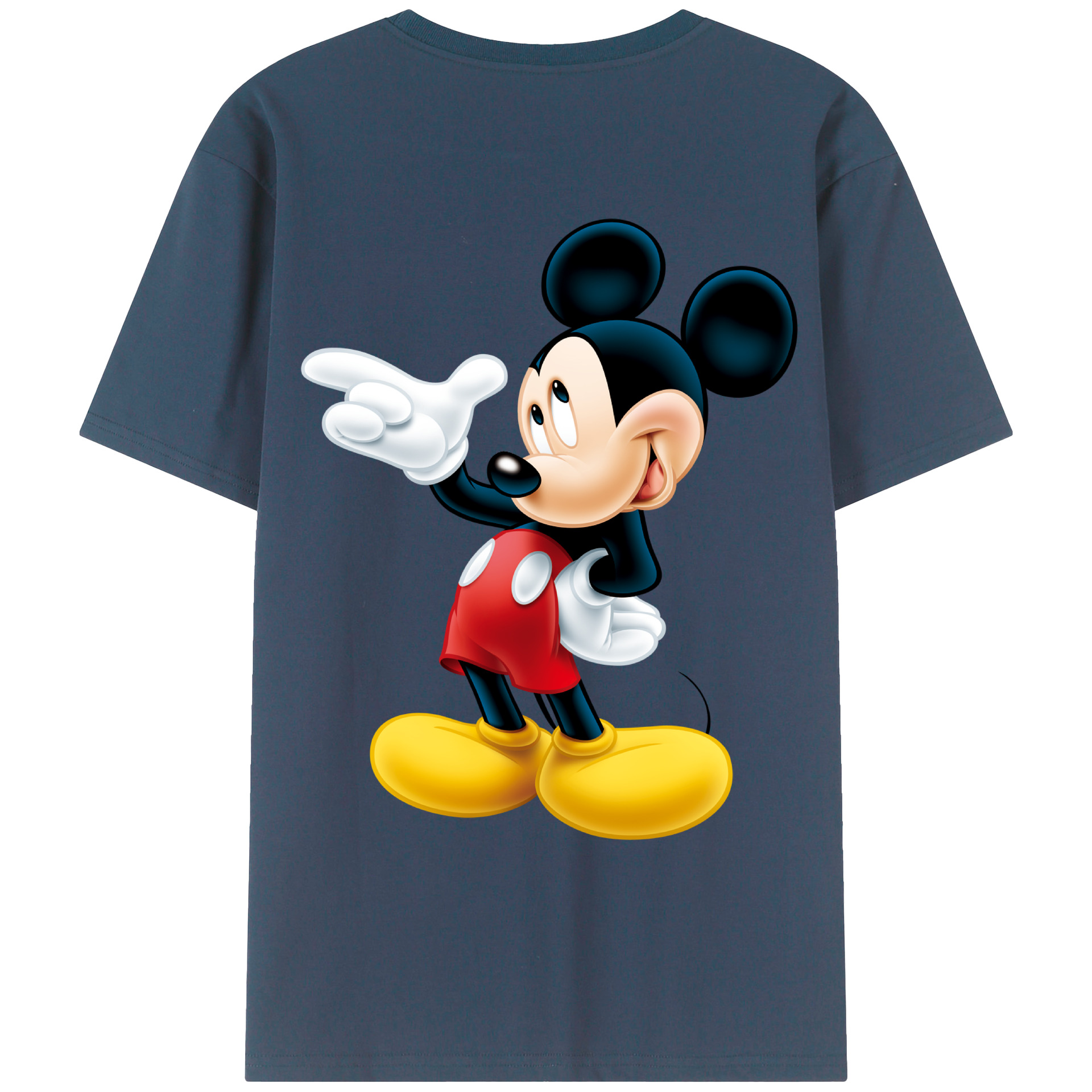（画像用） ミッキーマウス Mickey Mouse レディース半袖Tシャツ(バックプリント)