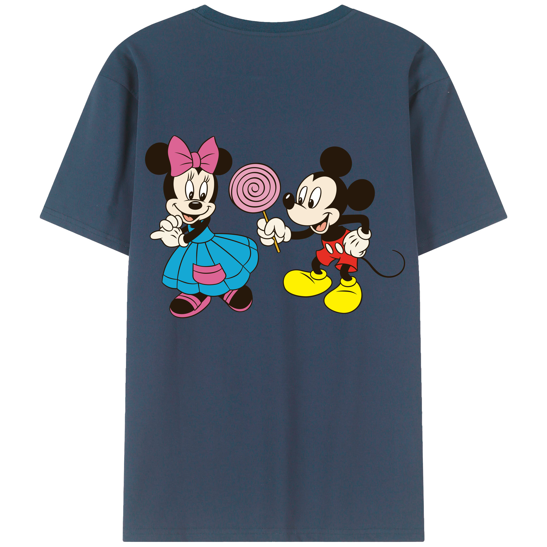 （画像用） ミッキーマウス Mickey Mouse レディース半袖Tシャツ(バックプリント)