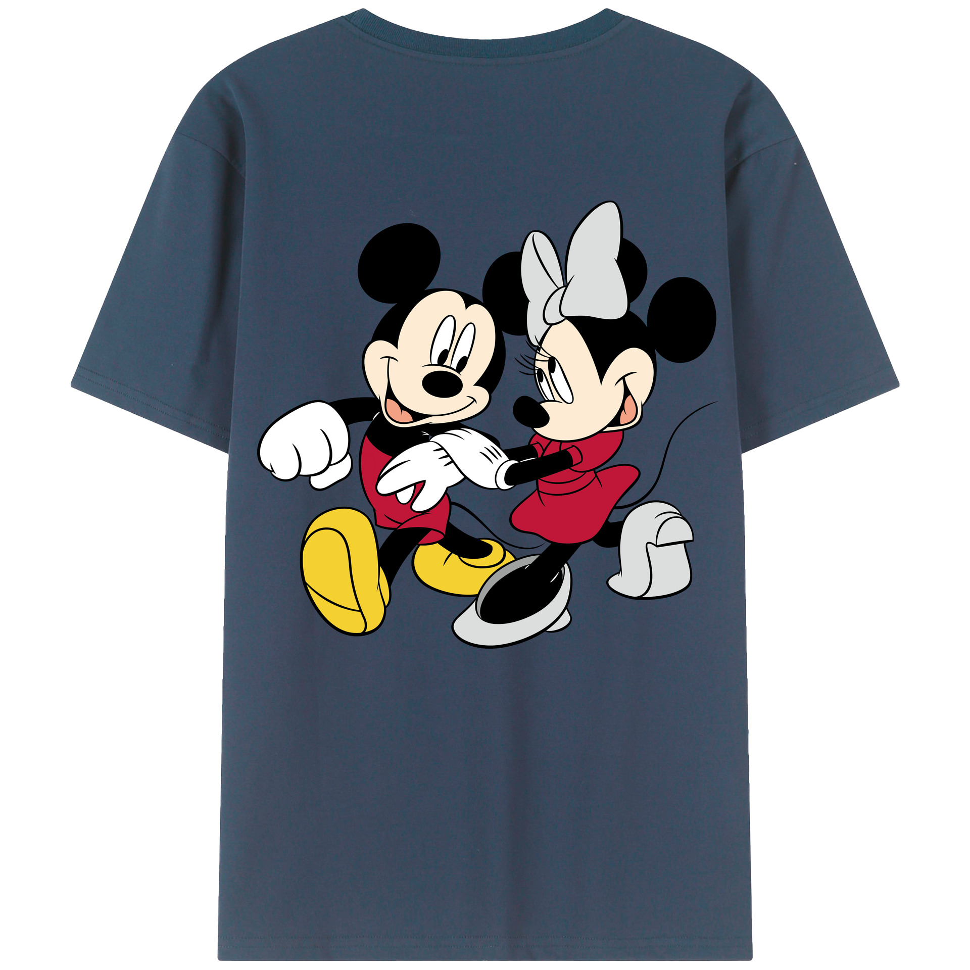 （画像用） ミッキーマウス Mickey Mouse レディース半袖Tシャツ(バックプリント)