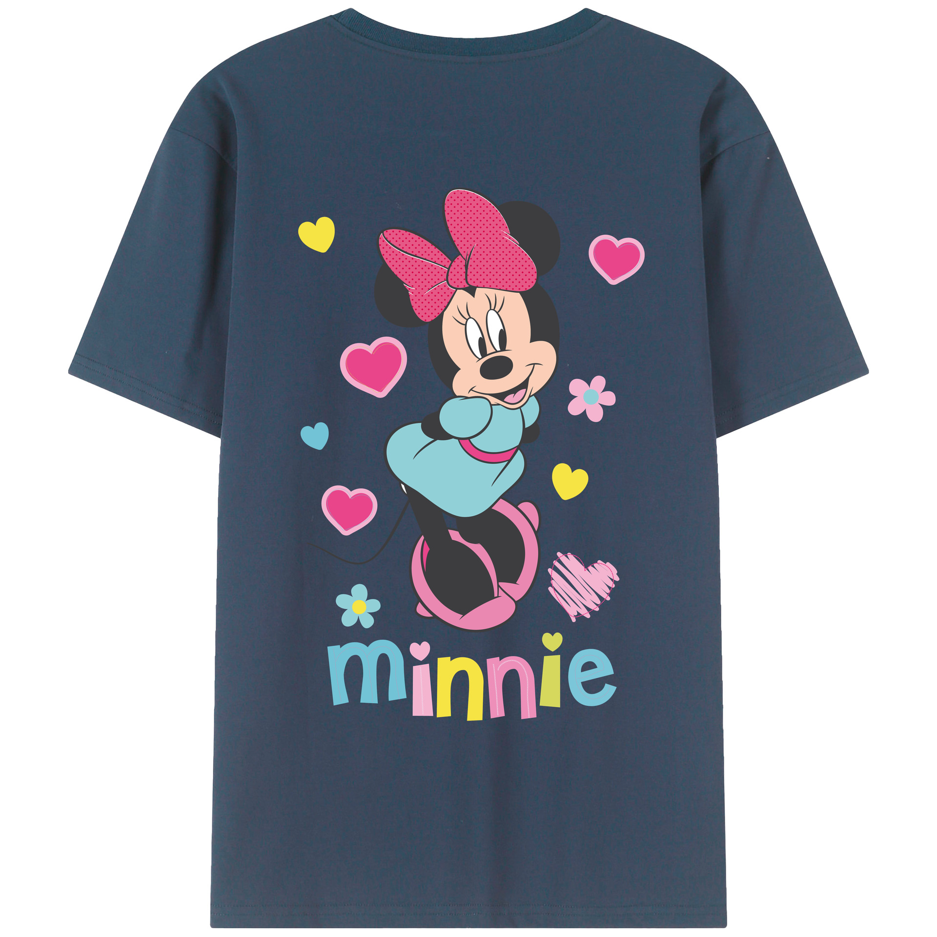 （画像用） ミッキーマウス Mickey Mouse レディース半袖Tシャツ(バックプリント)