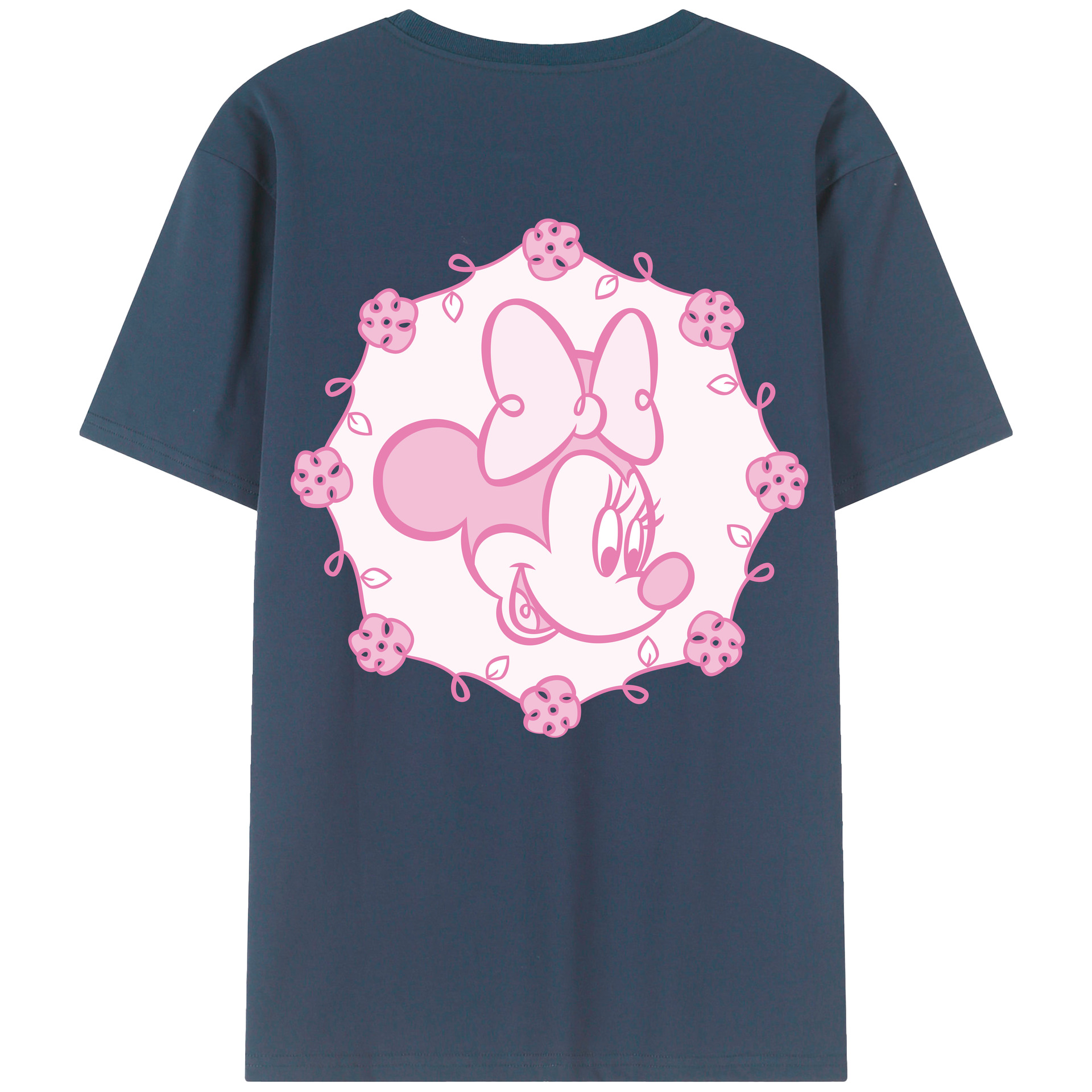（画像用） ミッキーマウス Mickey Mouse レディース半袖Tシャツ(バックプリント)