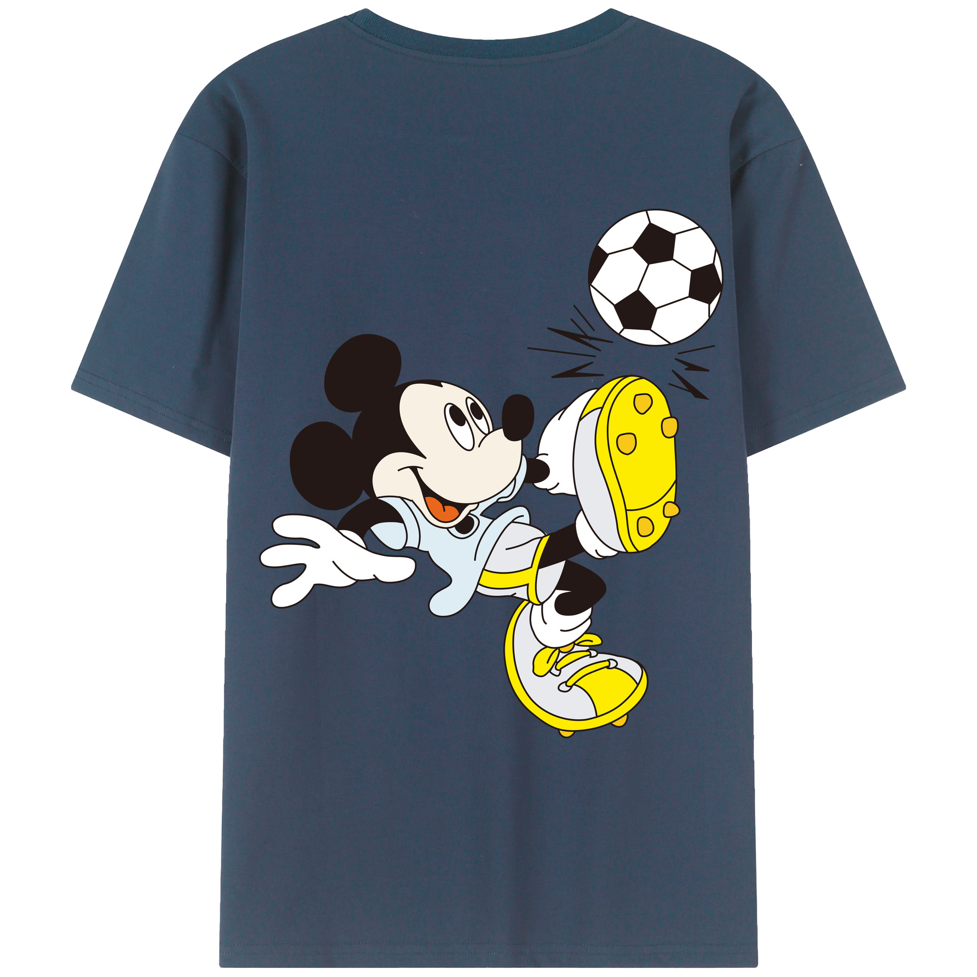 （画像用） ミッキーマウス Mickey Mouse レディース半袖Tシャツ(バックプリント)
