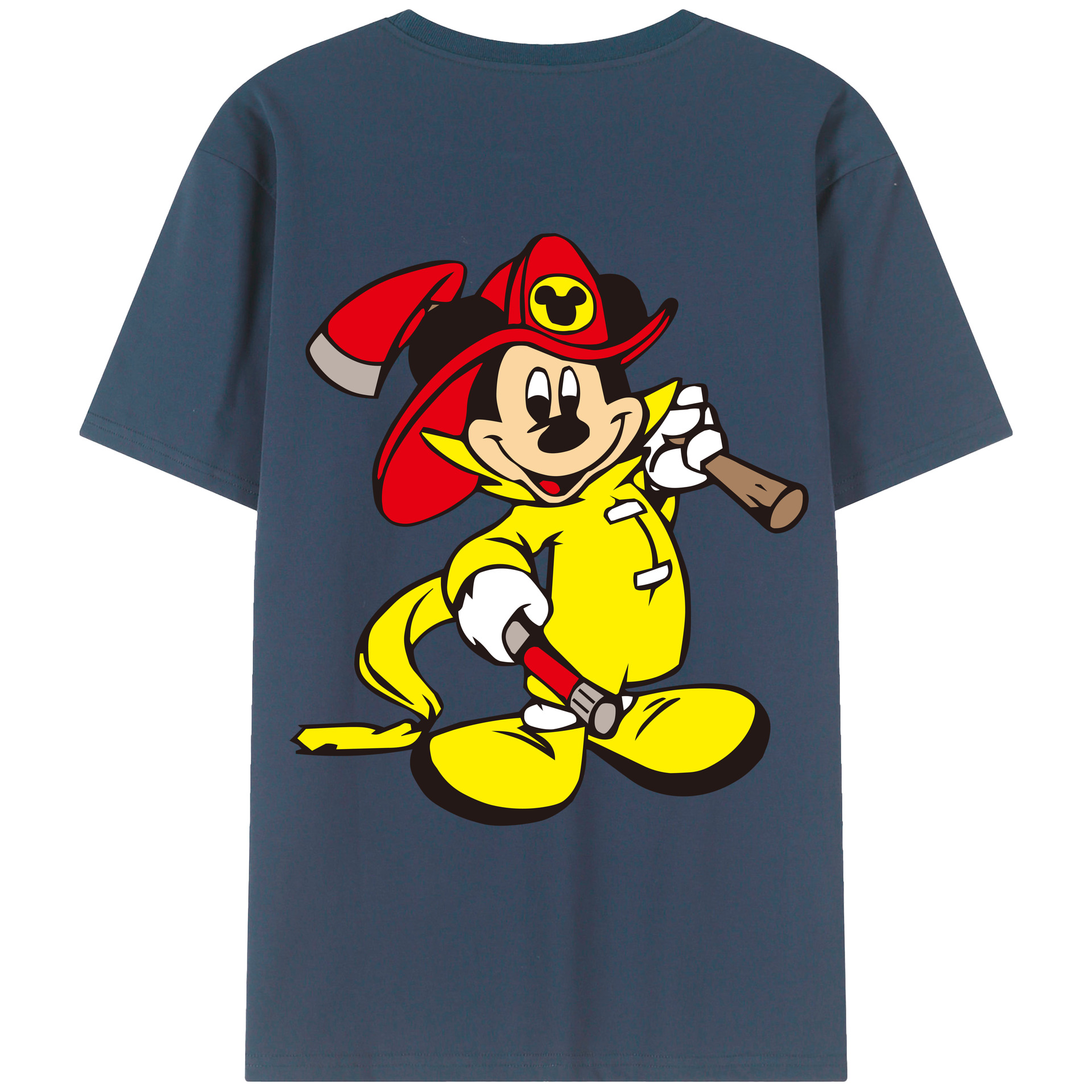 （画像用） ミッキーマウス Mickey Mouse レディース半袖Tシャツ(バックプリント)