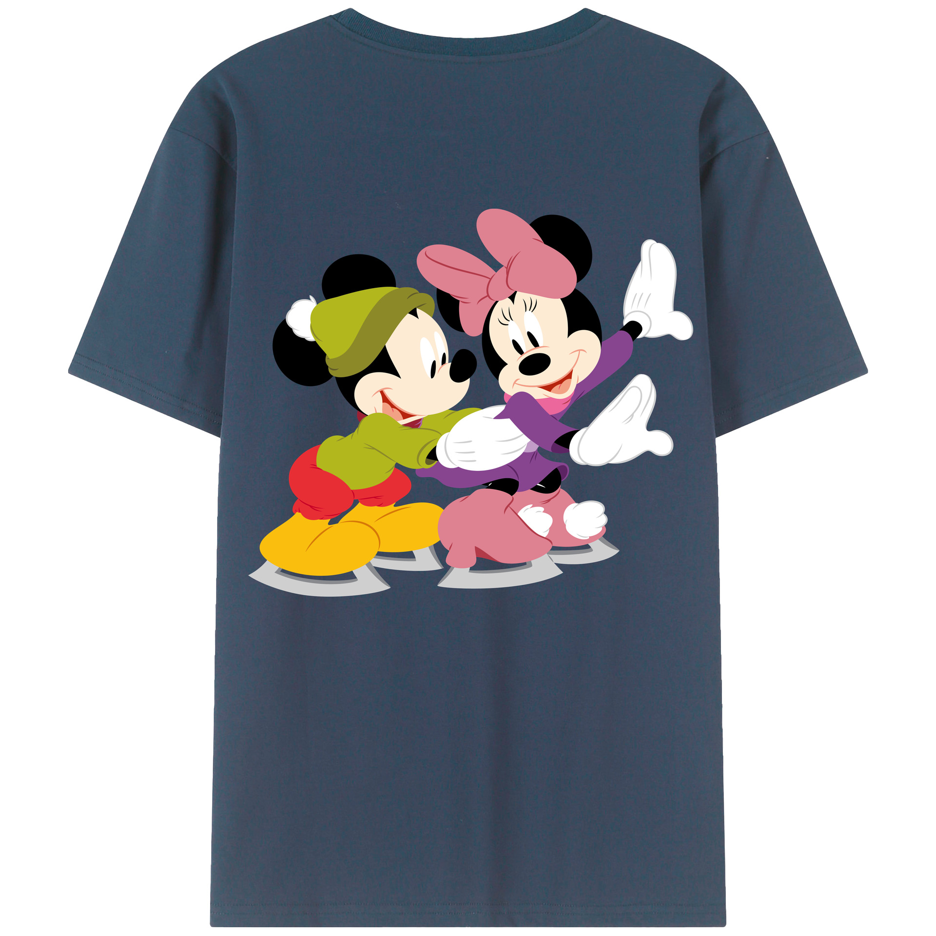 （画像用） ミッキーマウス Mickey Mouse レディース半袖Tシャツ(バックプリント)