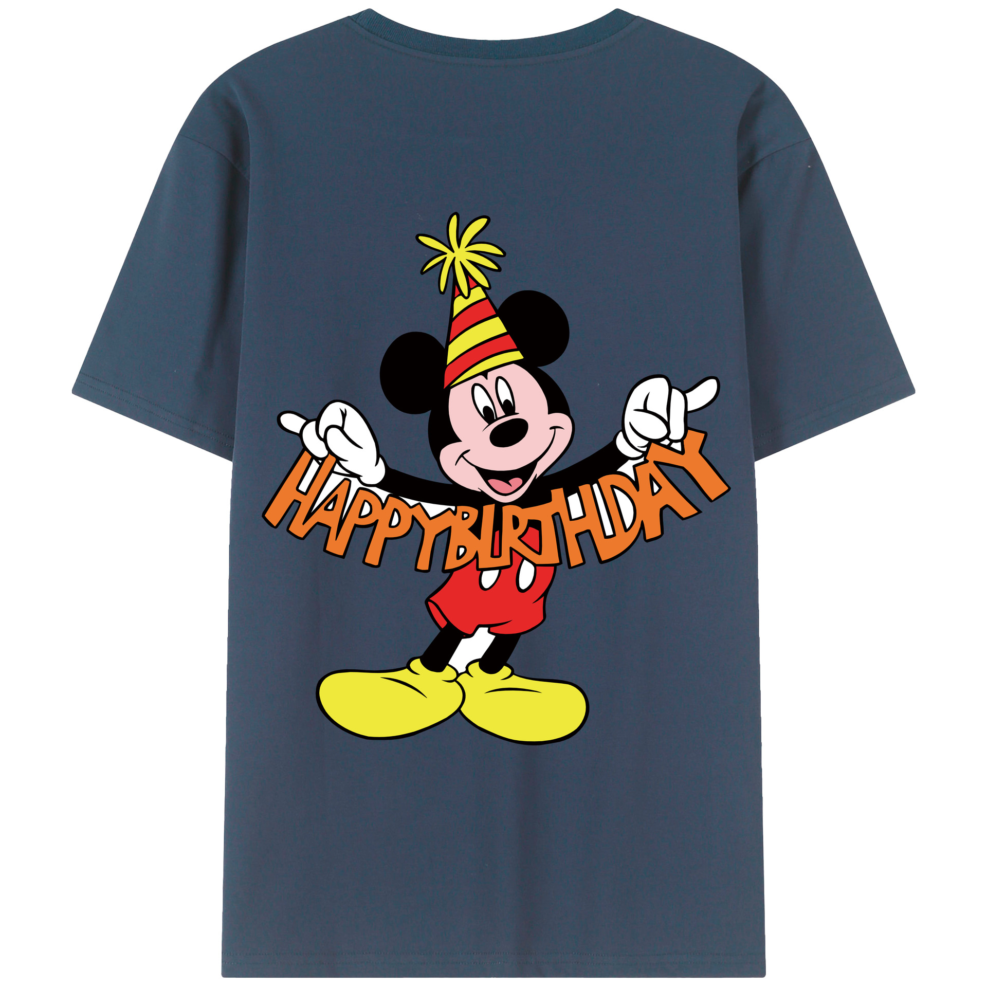 （画像用） ミッキーマウス Mickey Mouse レディース半袖Tシャツ(バックプリント)