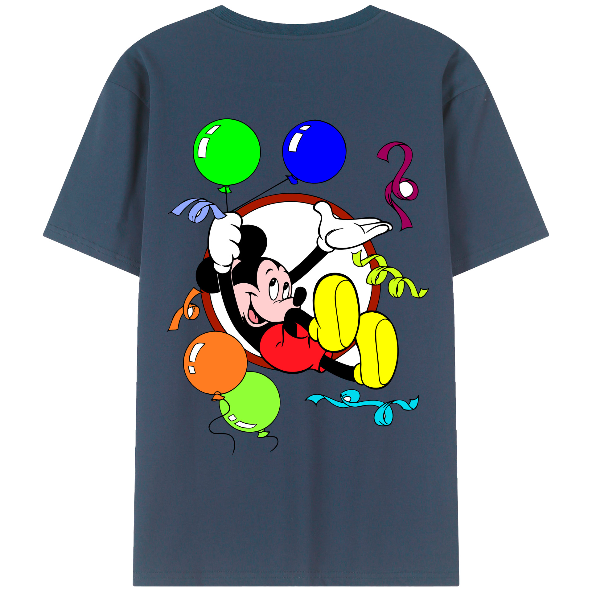 （画像用） ミッキーマウス Mickey Mouse レディース半袖Tシャツ(バックプリント)