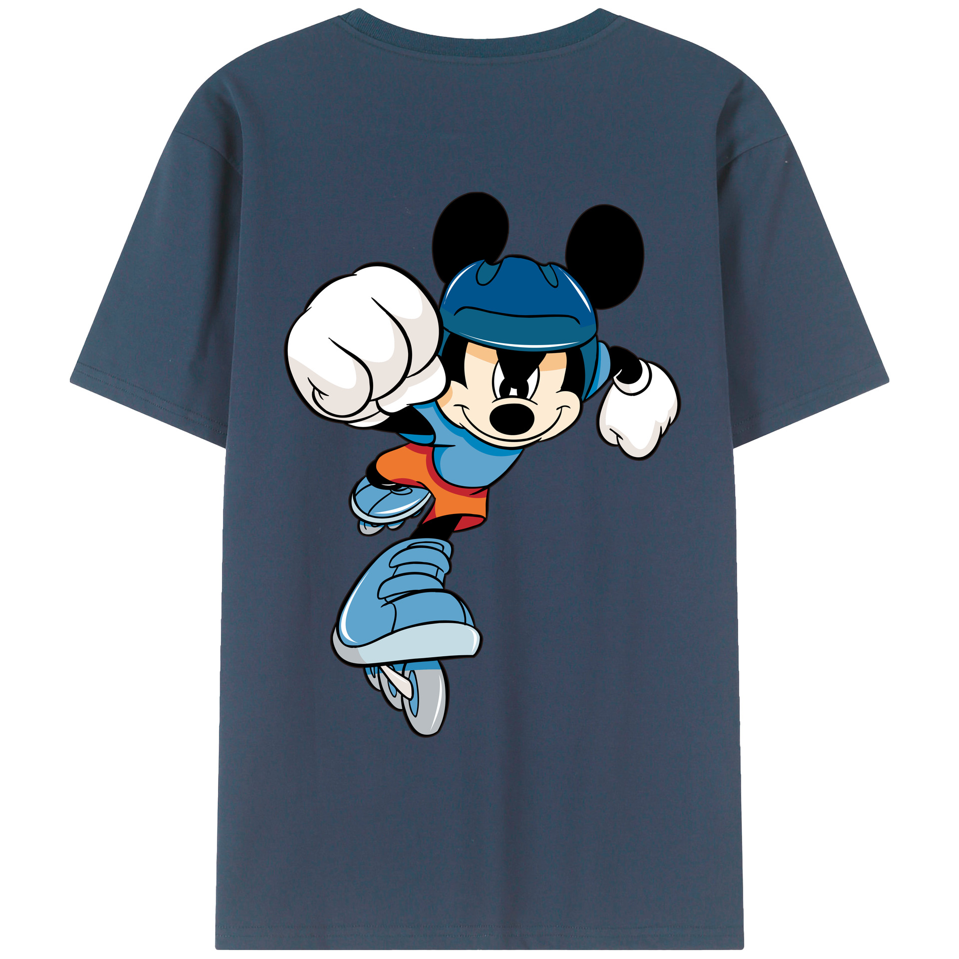 （画像用） ミッキーマウス Mickey Mouse レディース半袖Tシャツ(バックプリント)