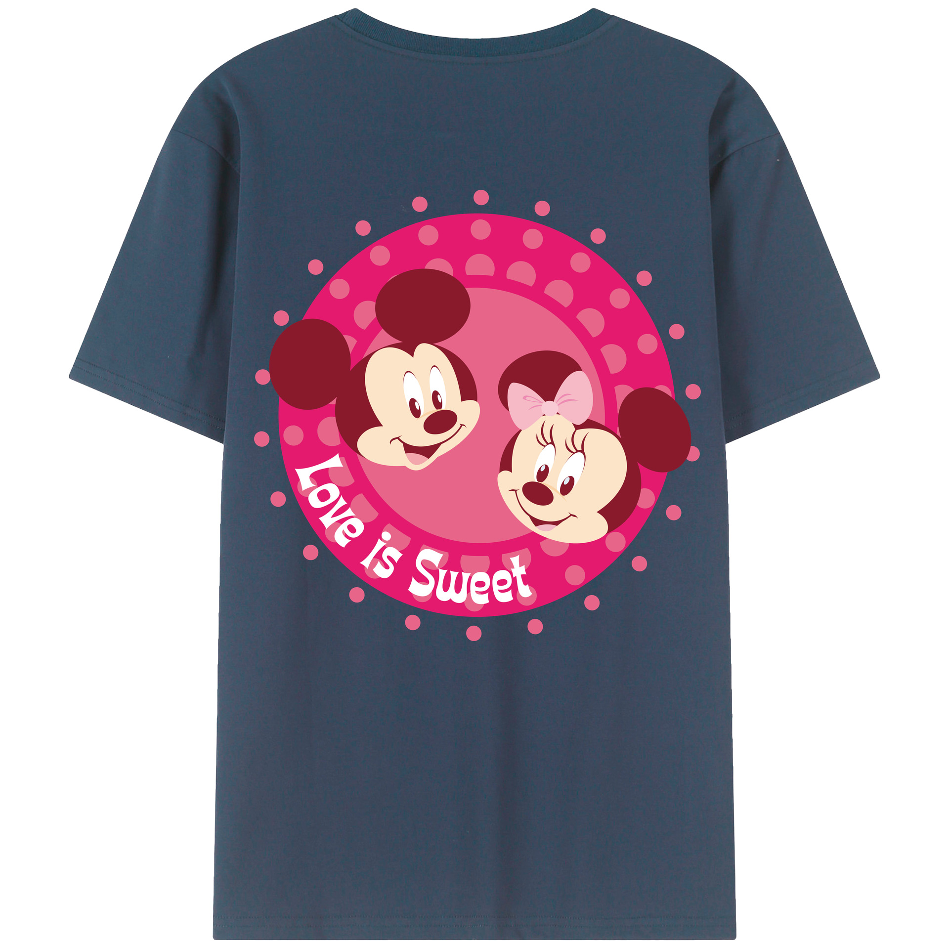 （画像用） ミッキーマウス Mickey Mouse レディース半袖Tシャツ(バックプリント)