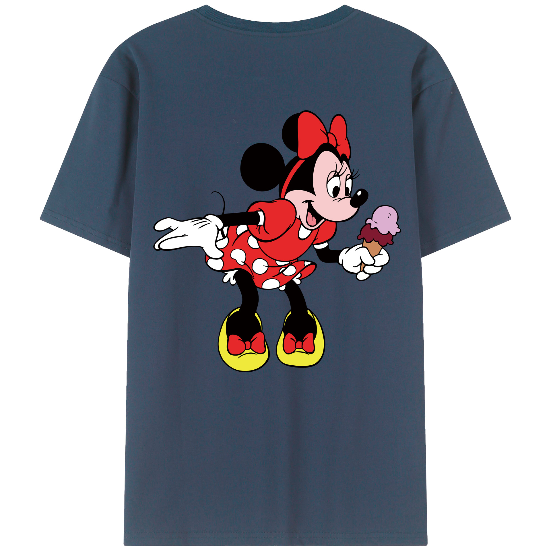 （画像用） ミッキーマウス Mickey Mouse レディース半袖Tシャツ(バックプリント)