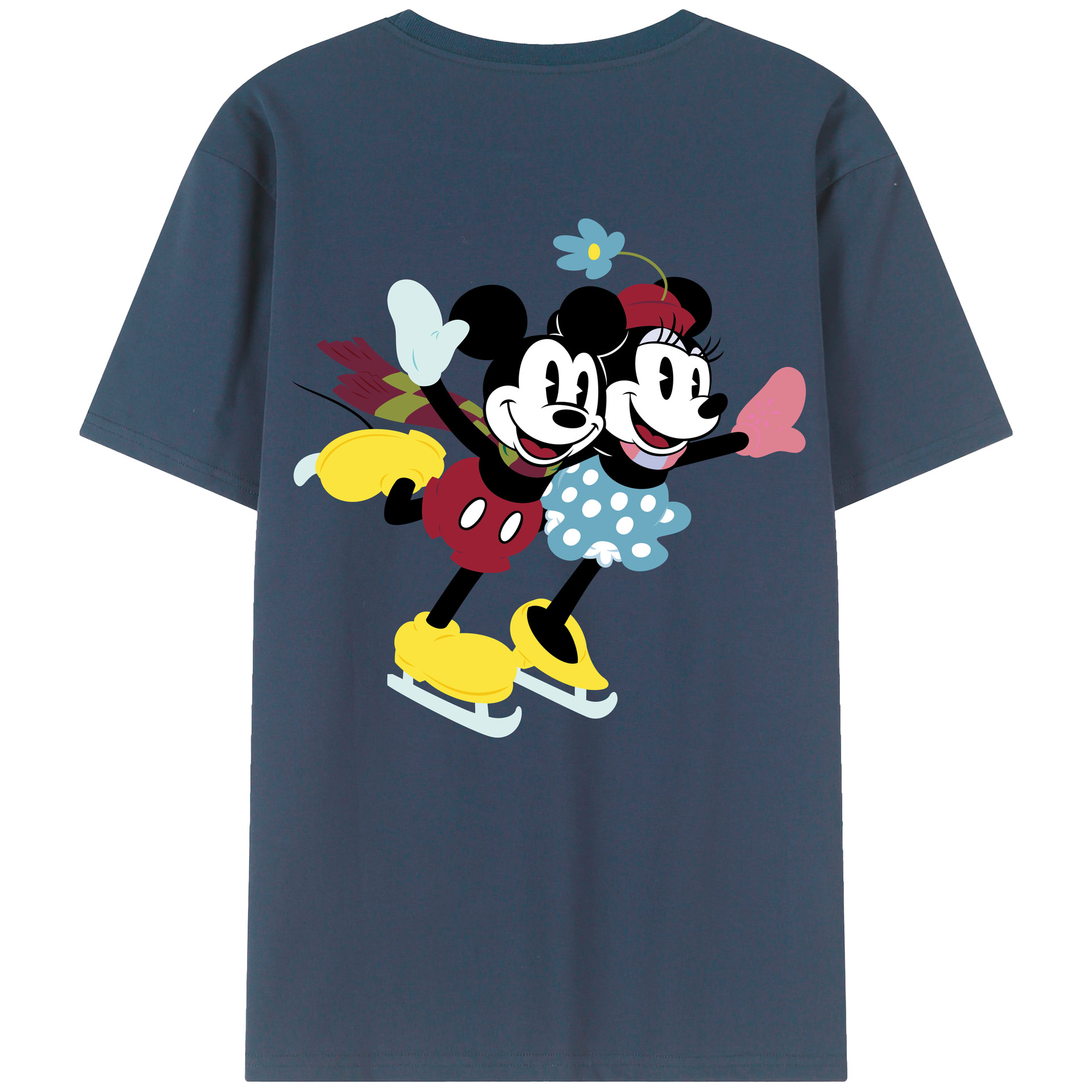 （画像用） ミッキーマウス Mickey Mouse レディース半袖Tシャツ(バックプリント)