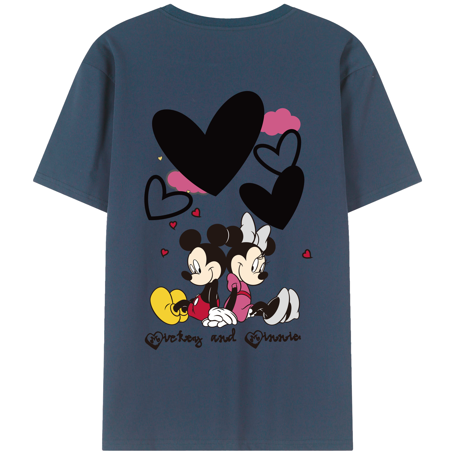 （画像用） ミッキーマウス Mickey Mouse レディース半袖Tシャツ(バックプリント)