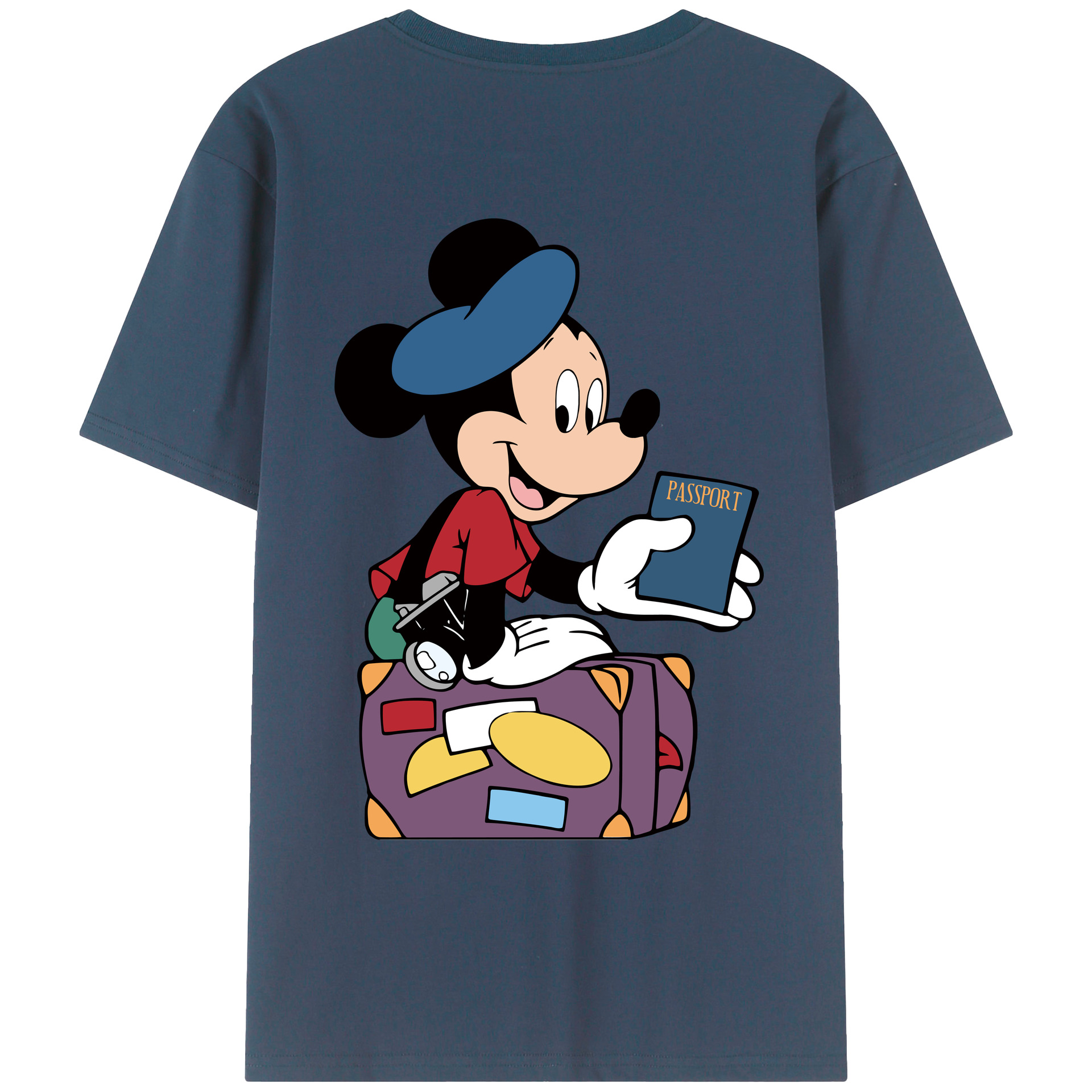 （画像用） ミッキーマウス Mickey Mouse レディース半袖Tシャツ(バックプリント)