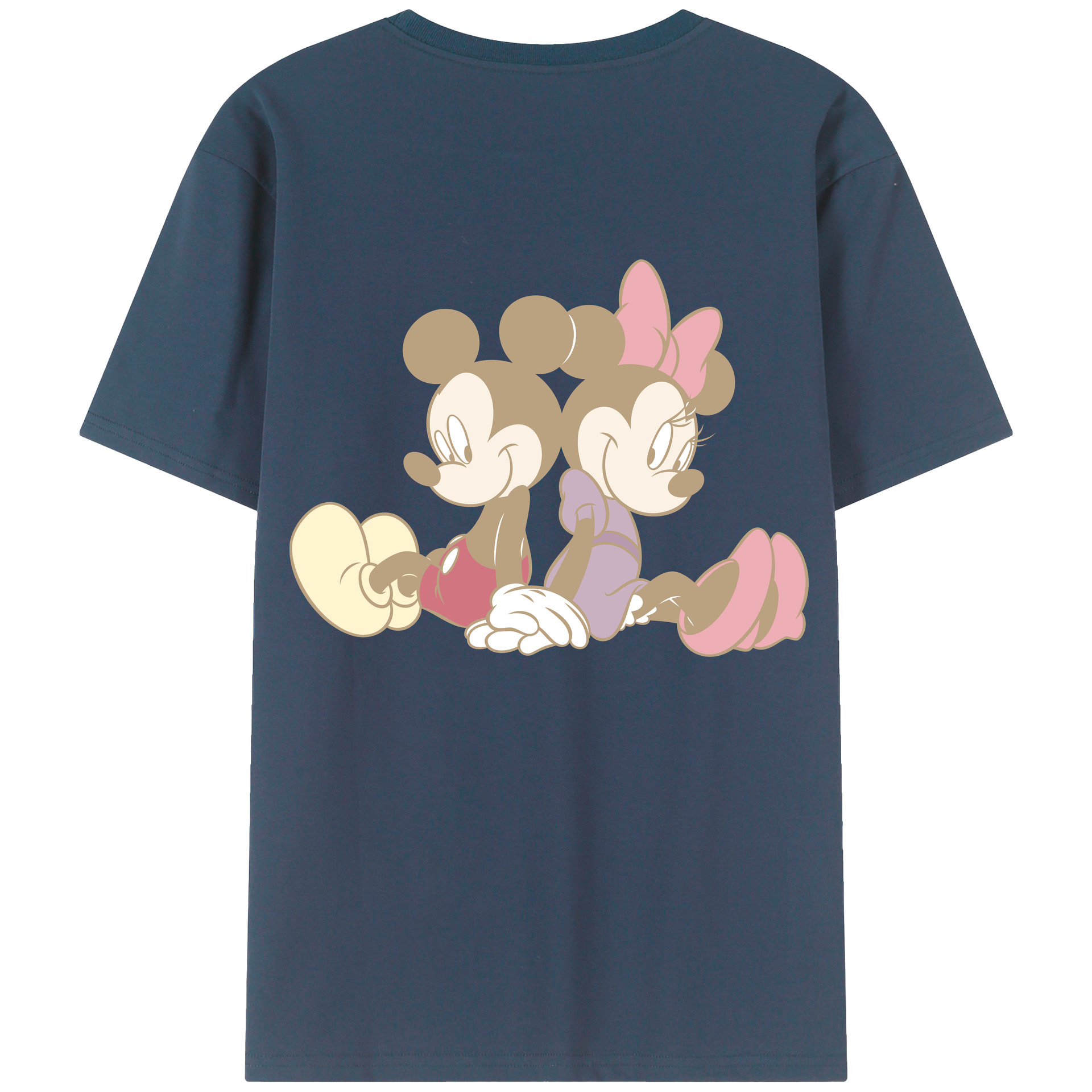 （画像用） ミッキーマウス Mickey Mouse レディース半袖Tシャツ(バックプリント)