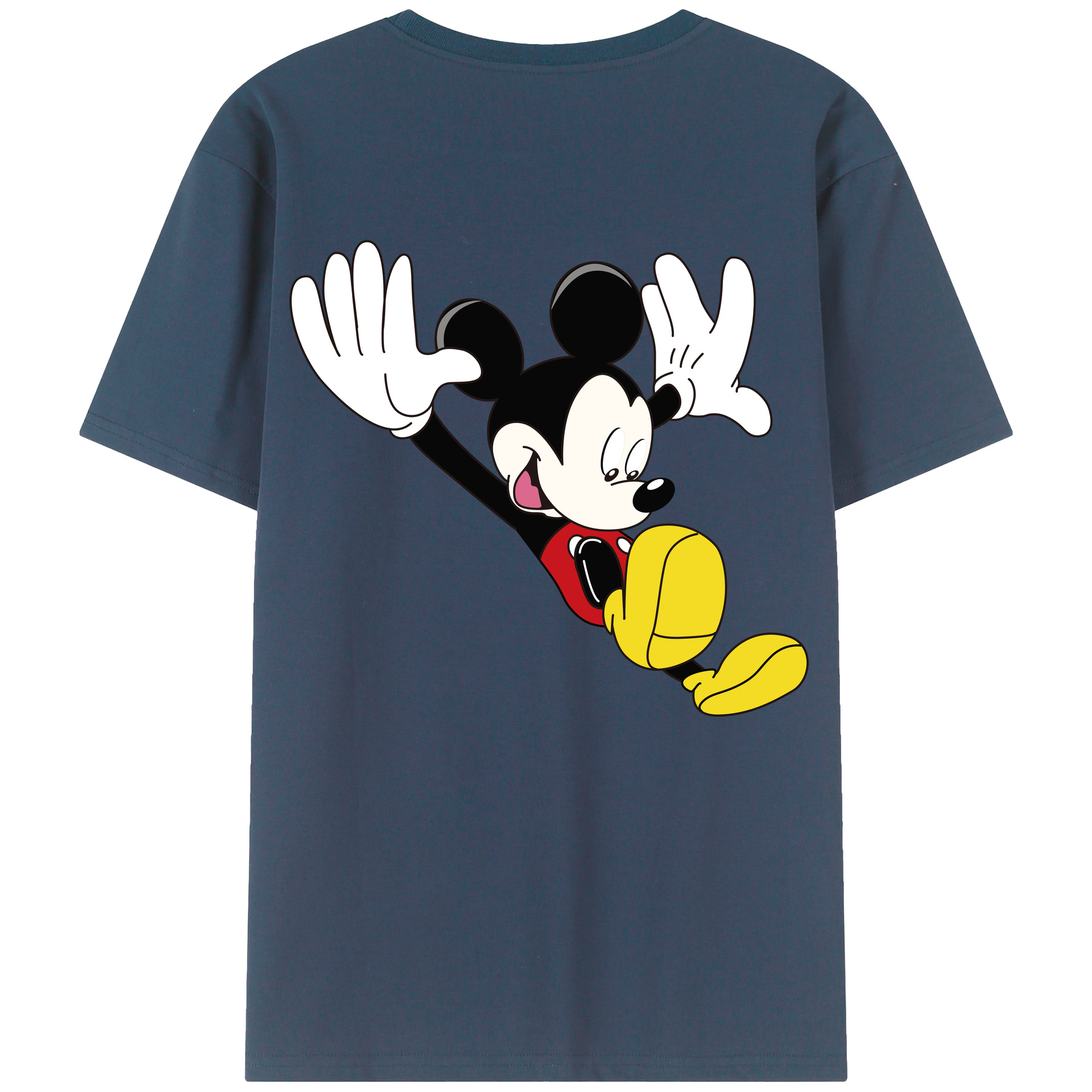 （画像用） ミッキーマウス Mickey Mouse レディース半袖Tシャツ(バックプリント)