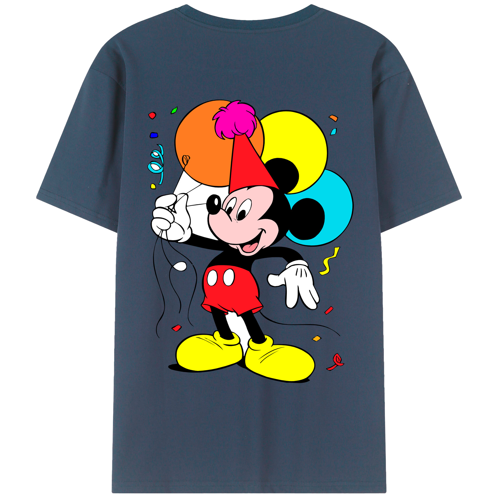 （画像用） ミッキーマウス Mickey Mouse レディース半袖Tシャツ(バックプリント)