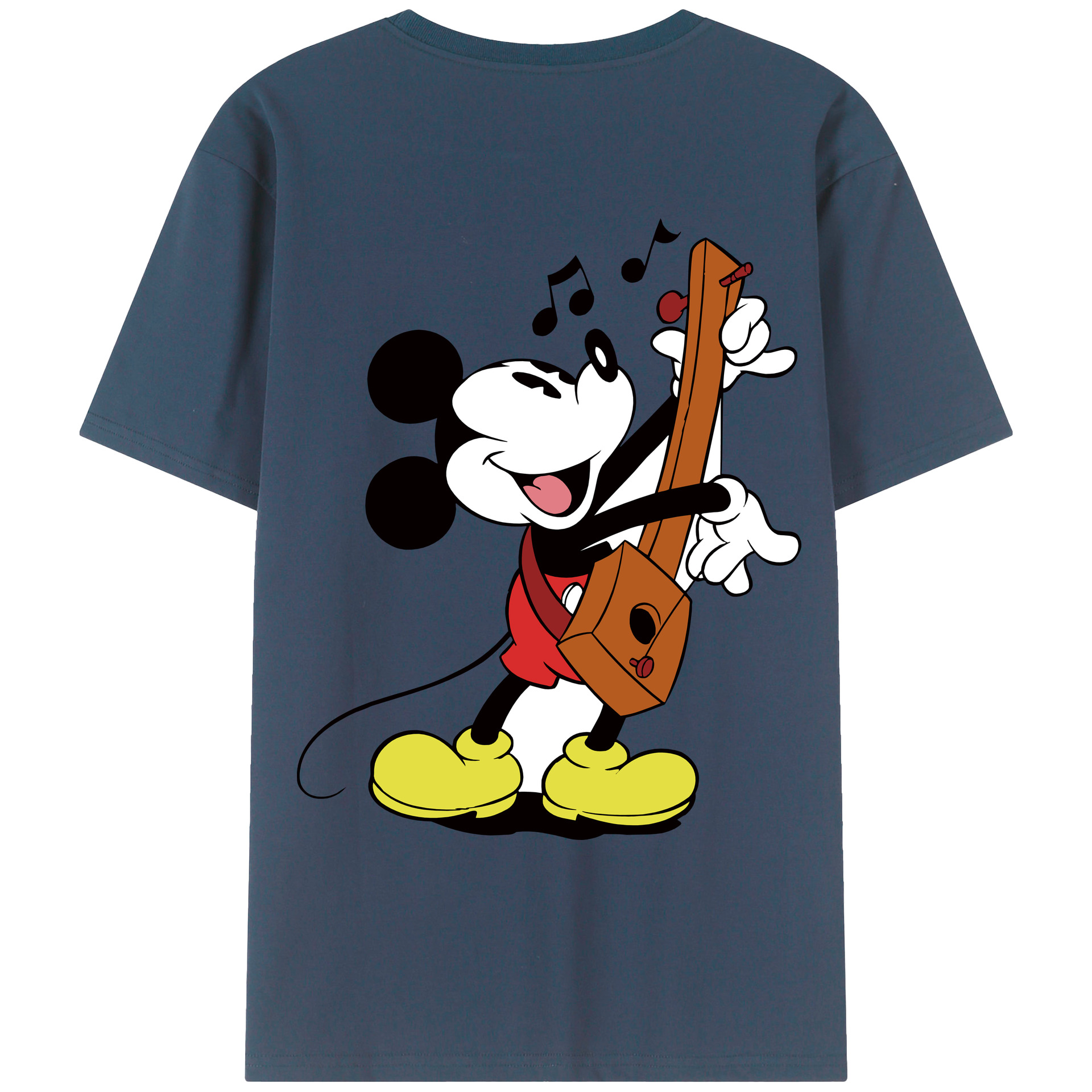 （画像用） ミッキーマウス Mickey Mouse レディース半袖Tシャツ(バックプリント)