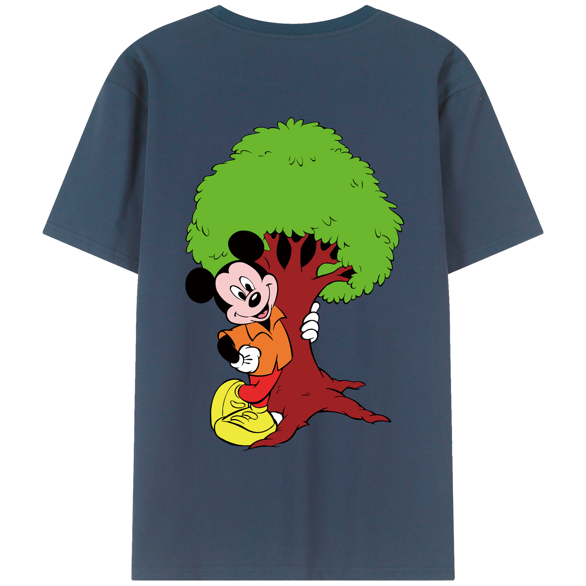 （画像用） ミッキーマウス Mickey Mouse レディース半袖Tシャツ(バックプリント)