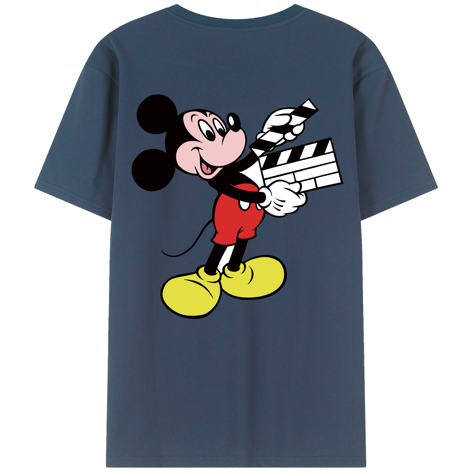 （画像用） ミッキーマウス Mickey Mouse レディース半袖Tシャツ(バックプリント)