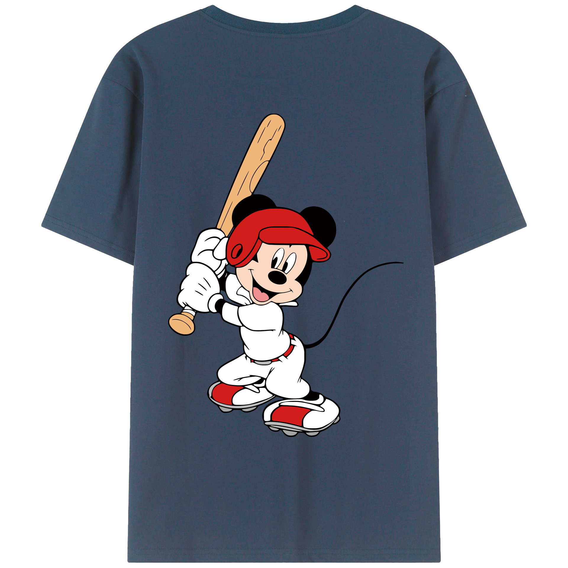 （画像用） ミッキーマウス Mickey Mouse レディース半袖Tシャツ(バックプリント)