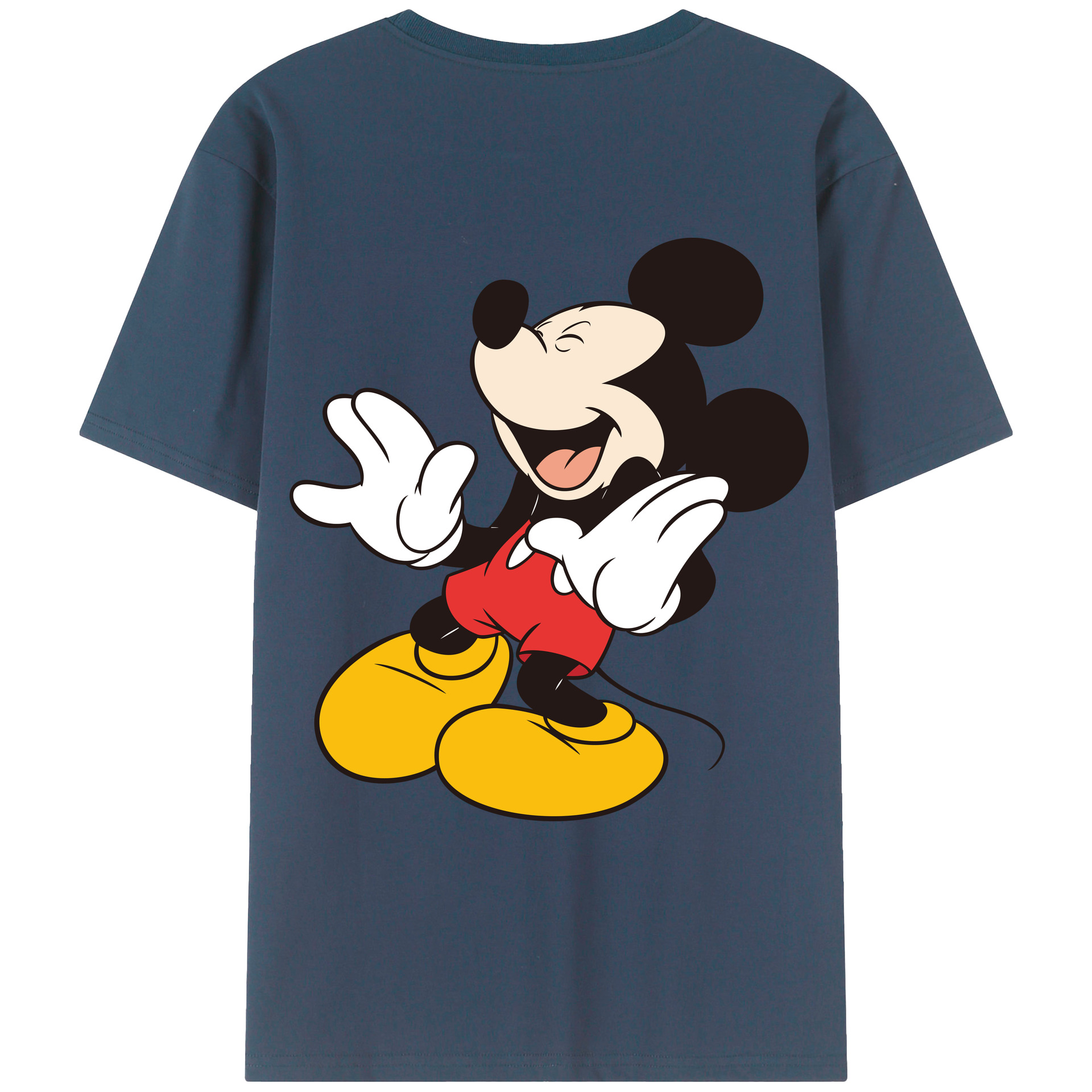 （画像用） ミッキーマウス Mickey Mouse レディース半袖Tシャツ(バックプリント)