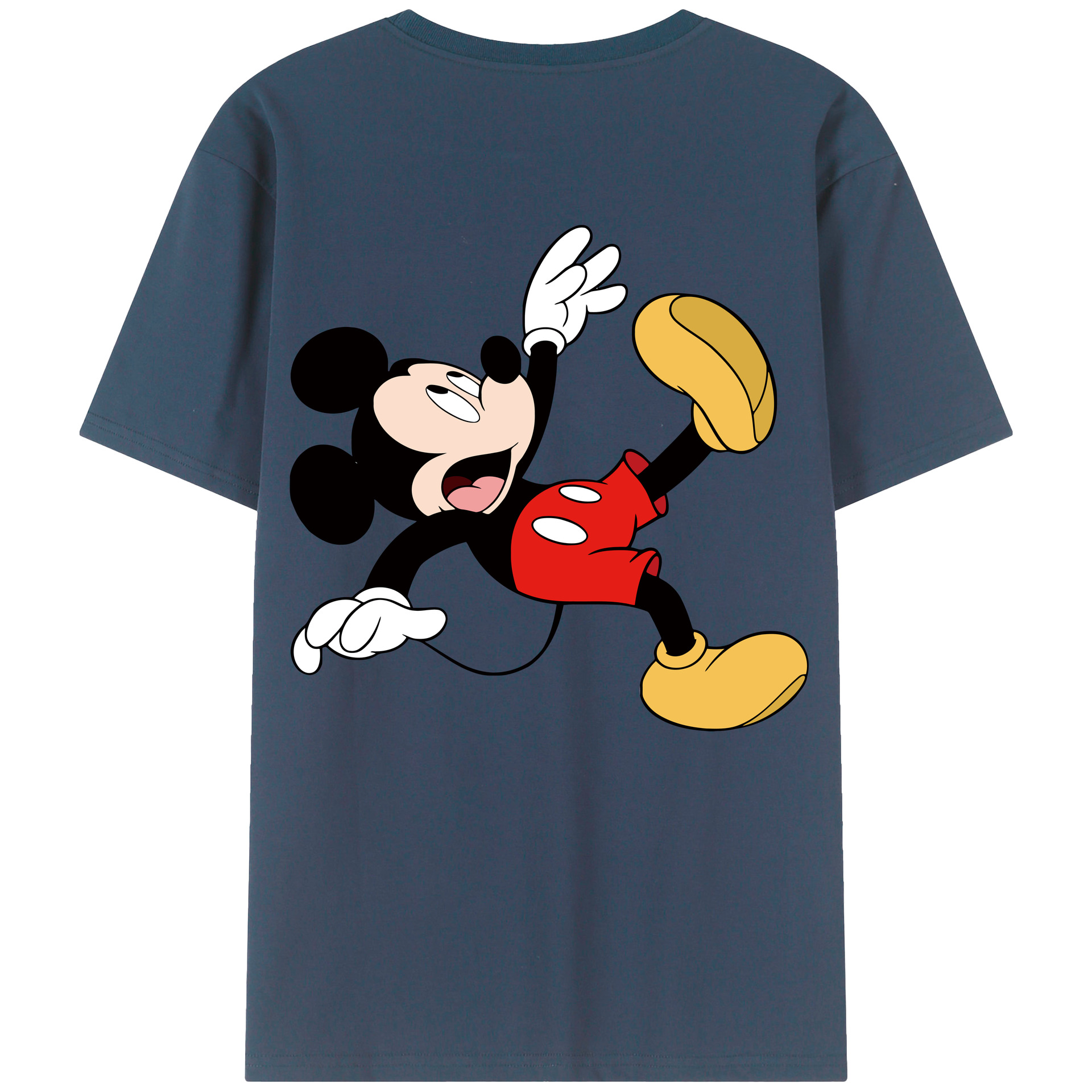 （画像用） ミッキーマウス Mickey Mouse レディース半袖Tシャツ(バックプリント)