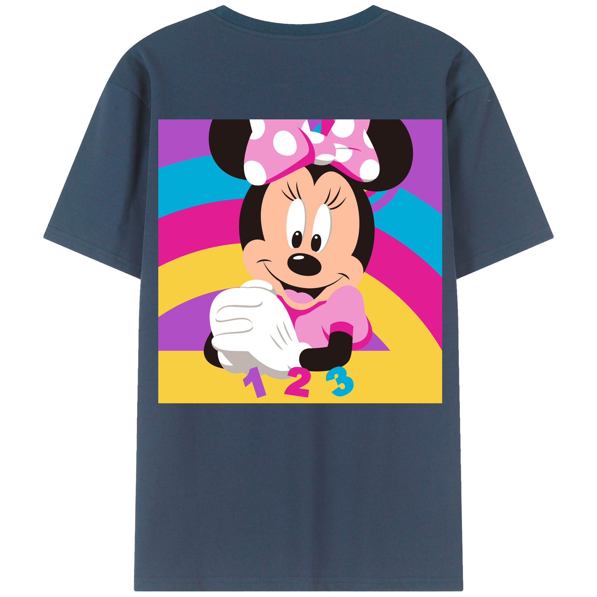 （画像用） ミッキーマウス Mickey Mouse レディース半袖Tシャツ(バックプリント)