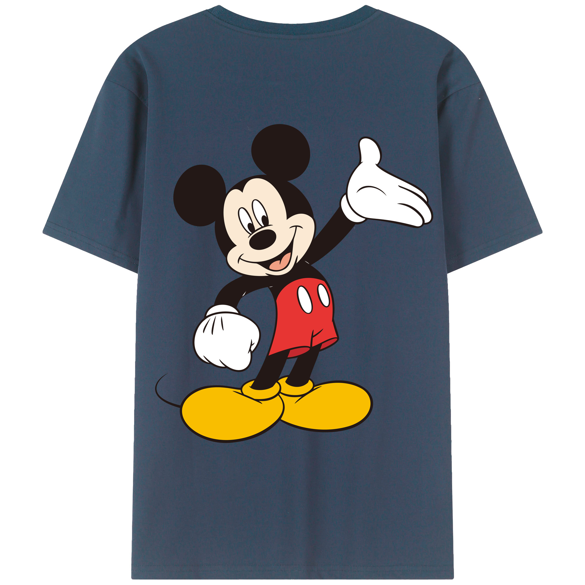 （画像用） ミッキーマウス Mickey Mouse レディース半袖Tシャツ(バックプリント)