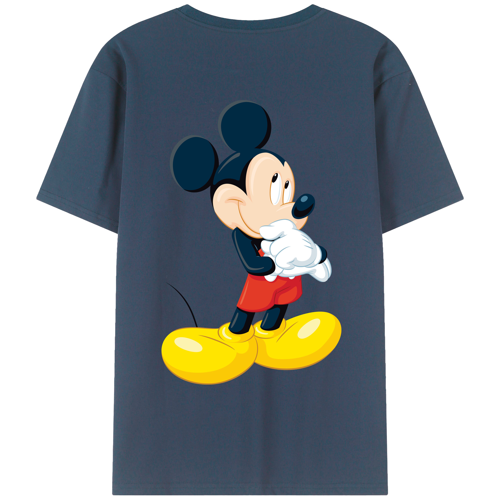 （画像用） ミッキーマウス Mickey Mouse レディース半袖Tシャツ(バックプリント)