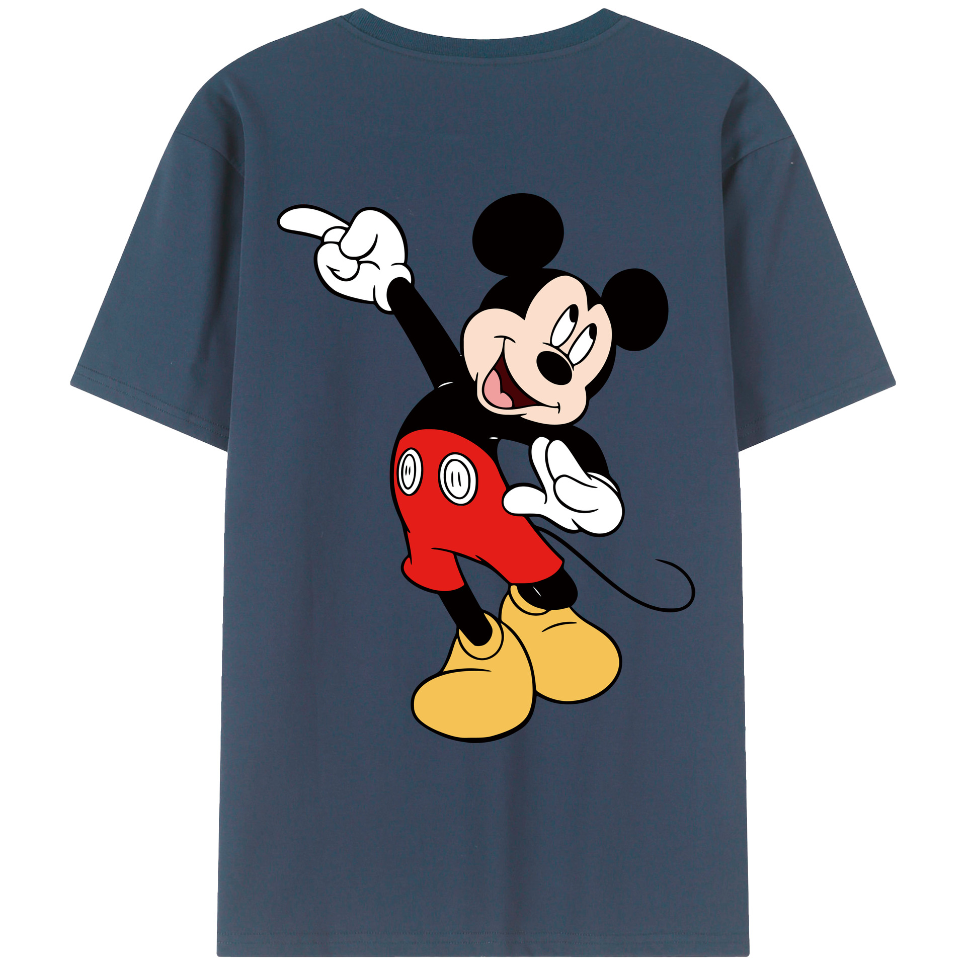 ミッキーマウス Mickey Mouse レディース半袖Tシャツ(バックプリント)