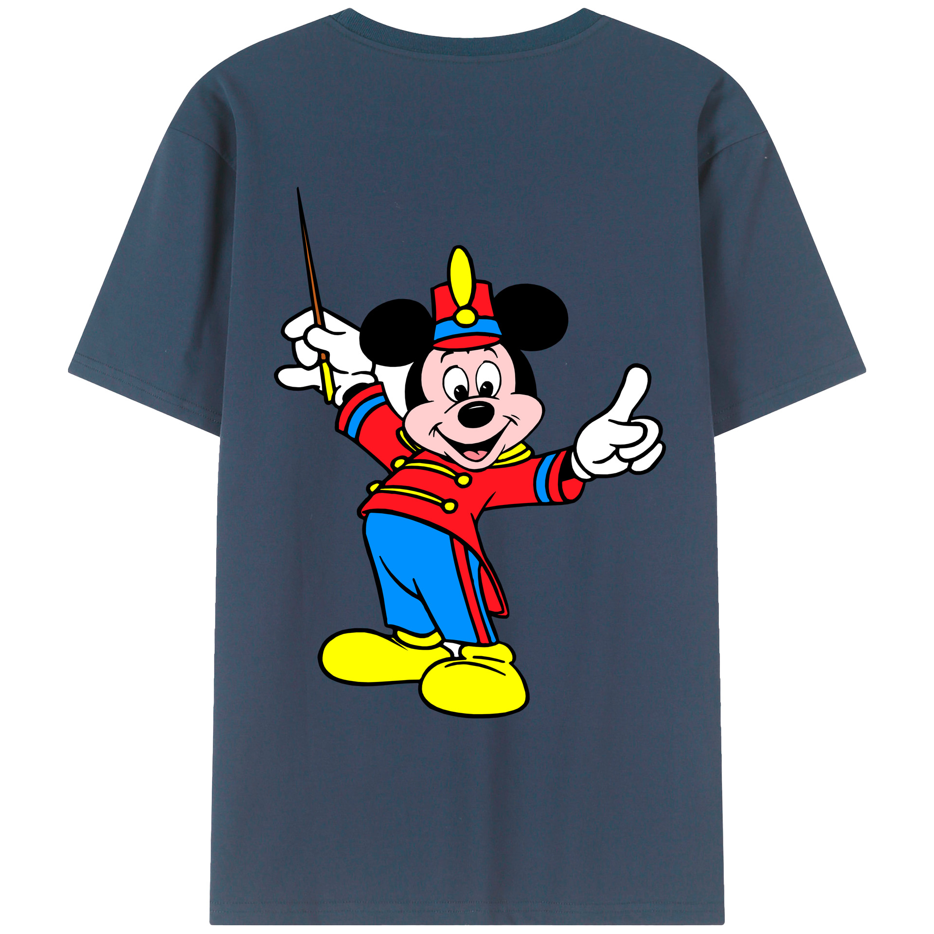 ミッキーマウス Mickey Mouse レディース半袖Tシャツ(バックプリント)