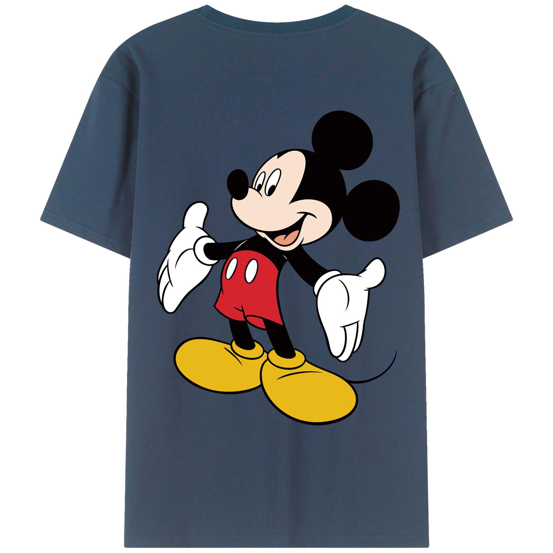 ミッキーマウス Mickey Mouse レディース半袖Tシャツ(バックプリント)