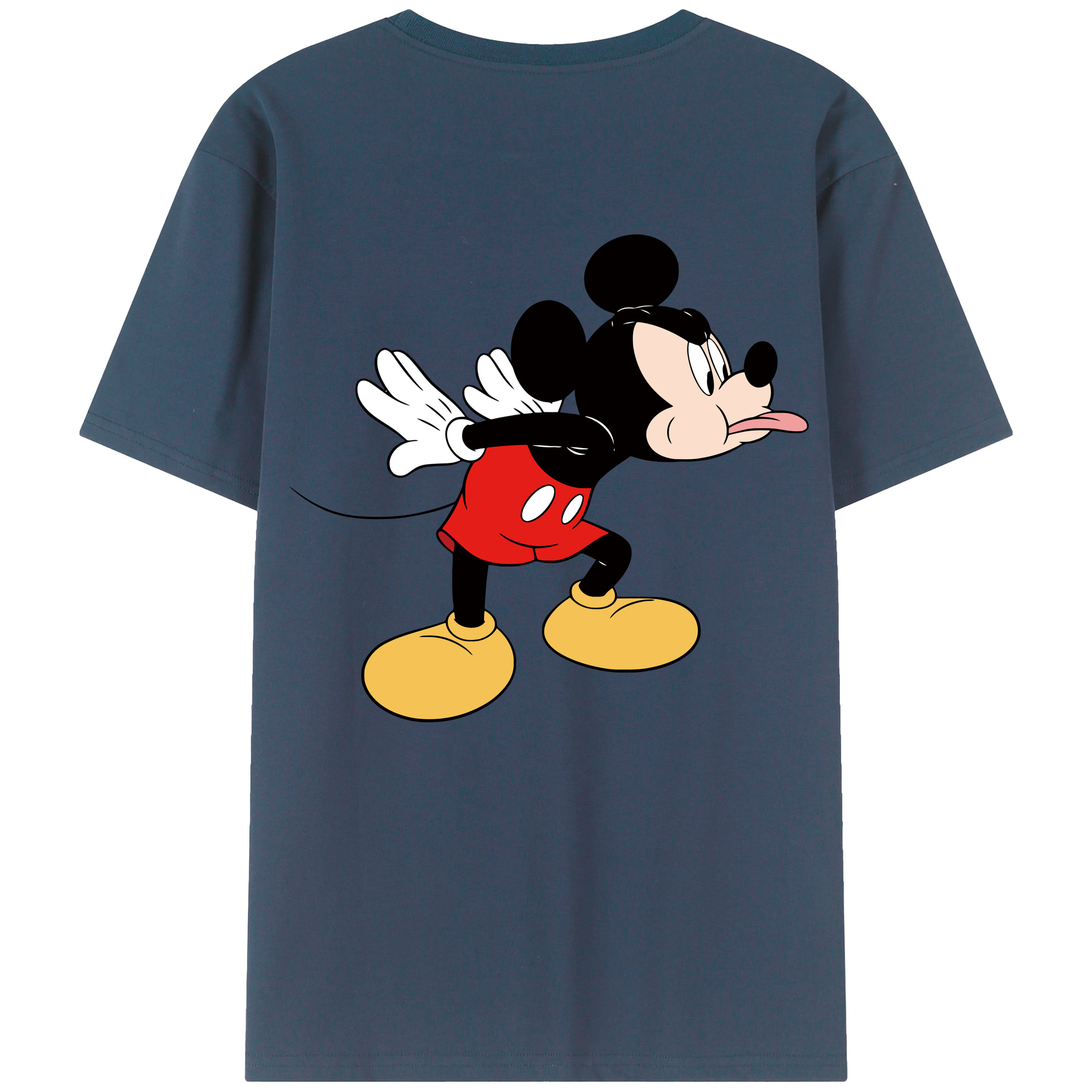 ミッキーマウス Mickey Mouse レディース半袖Tシャツ(バックプリント)