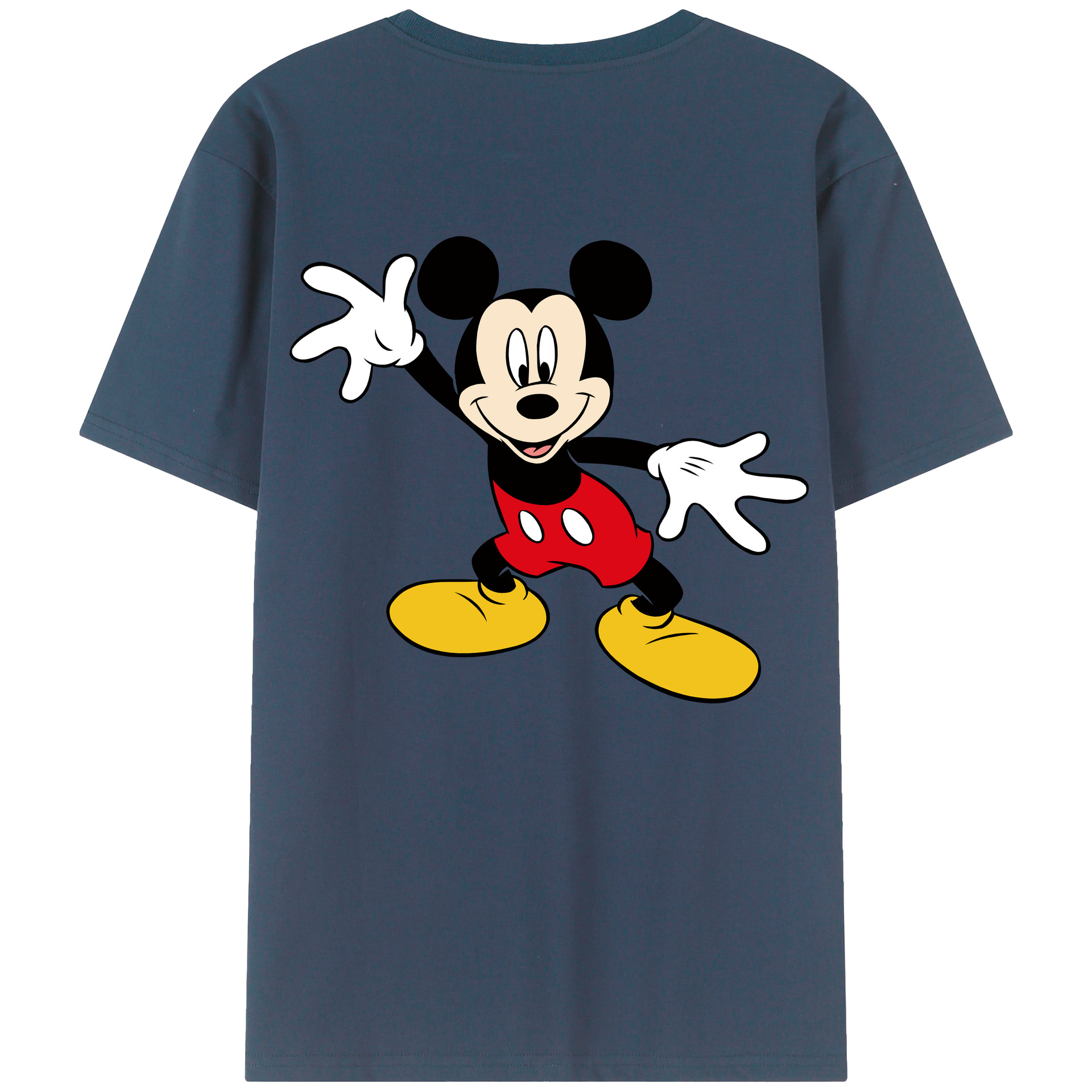ミッキーマウス Mickey Mouse レディース半袖Tシャツ(バックプリント)