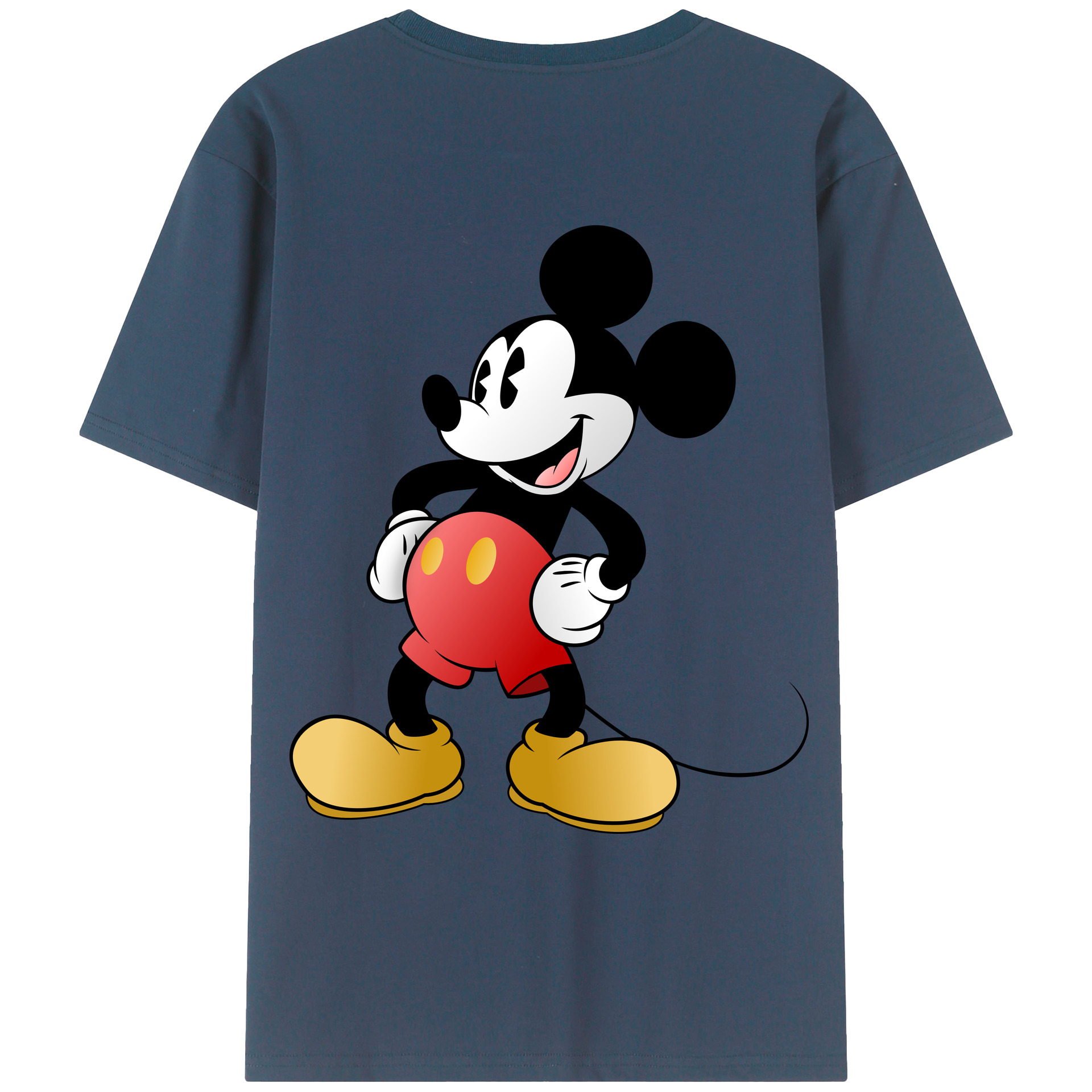 （画像用） ミッキーマウス Mickey Mouse レディース半袖Tシャツ(バックプリント)