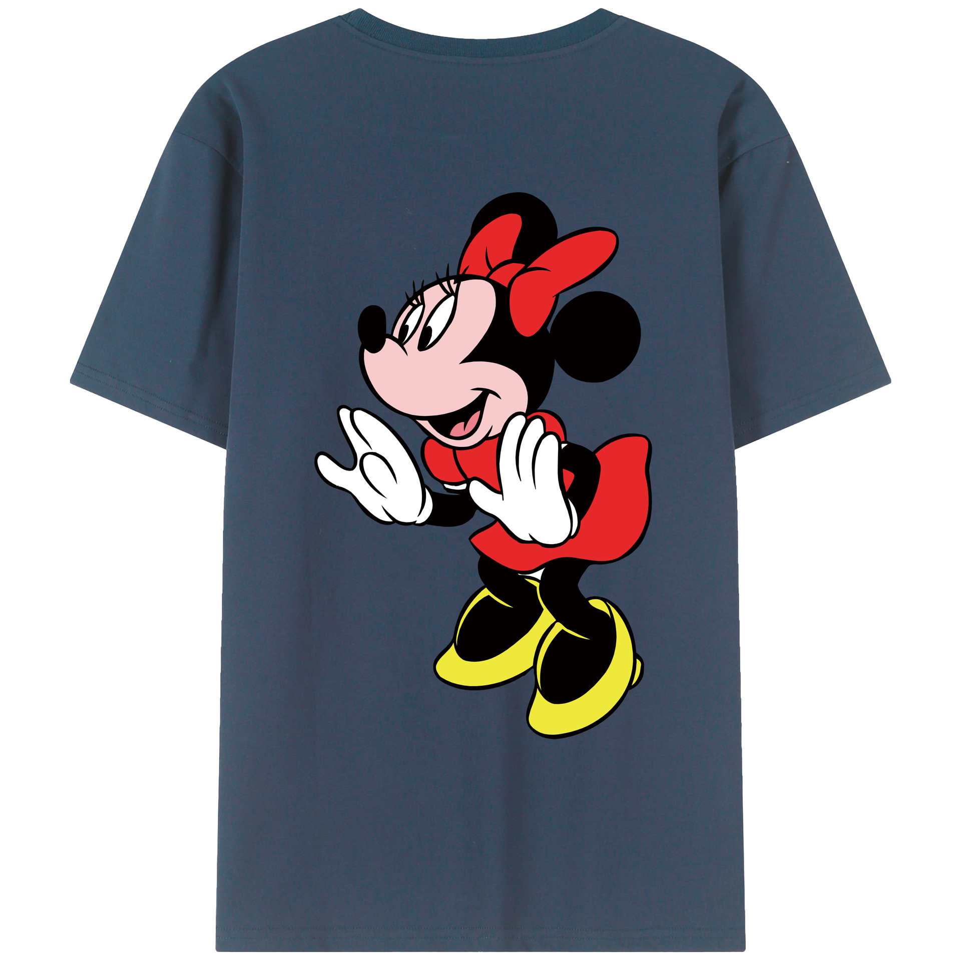 （画像用） ミッキーマウス Mickey Mouse レディース半袖Tシャツ(バックプリント)