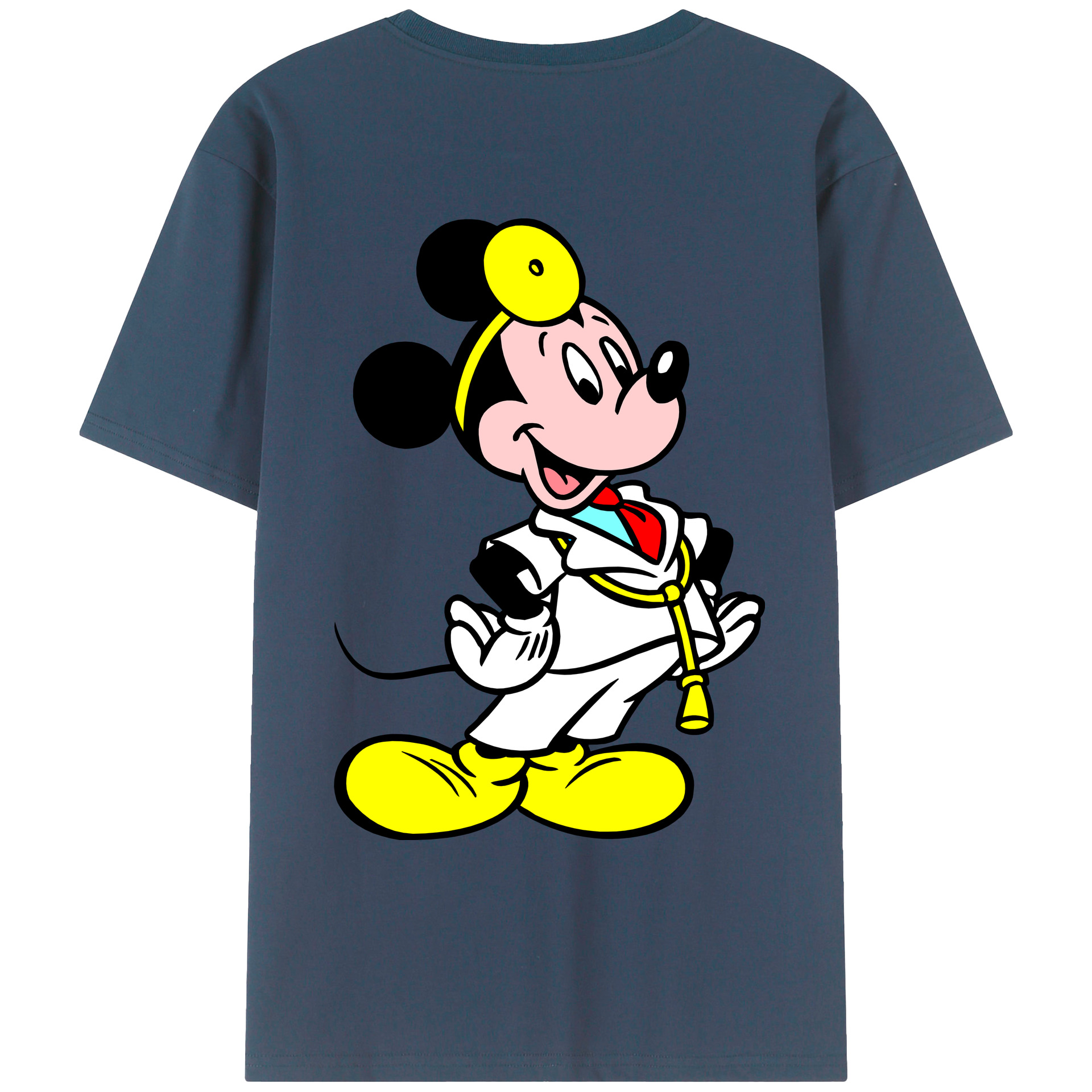 （画像用） ミッキーマウス Mickey Mouse レディース半袖Tシャツ(バックプリント)