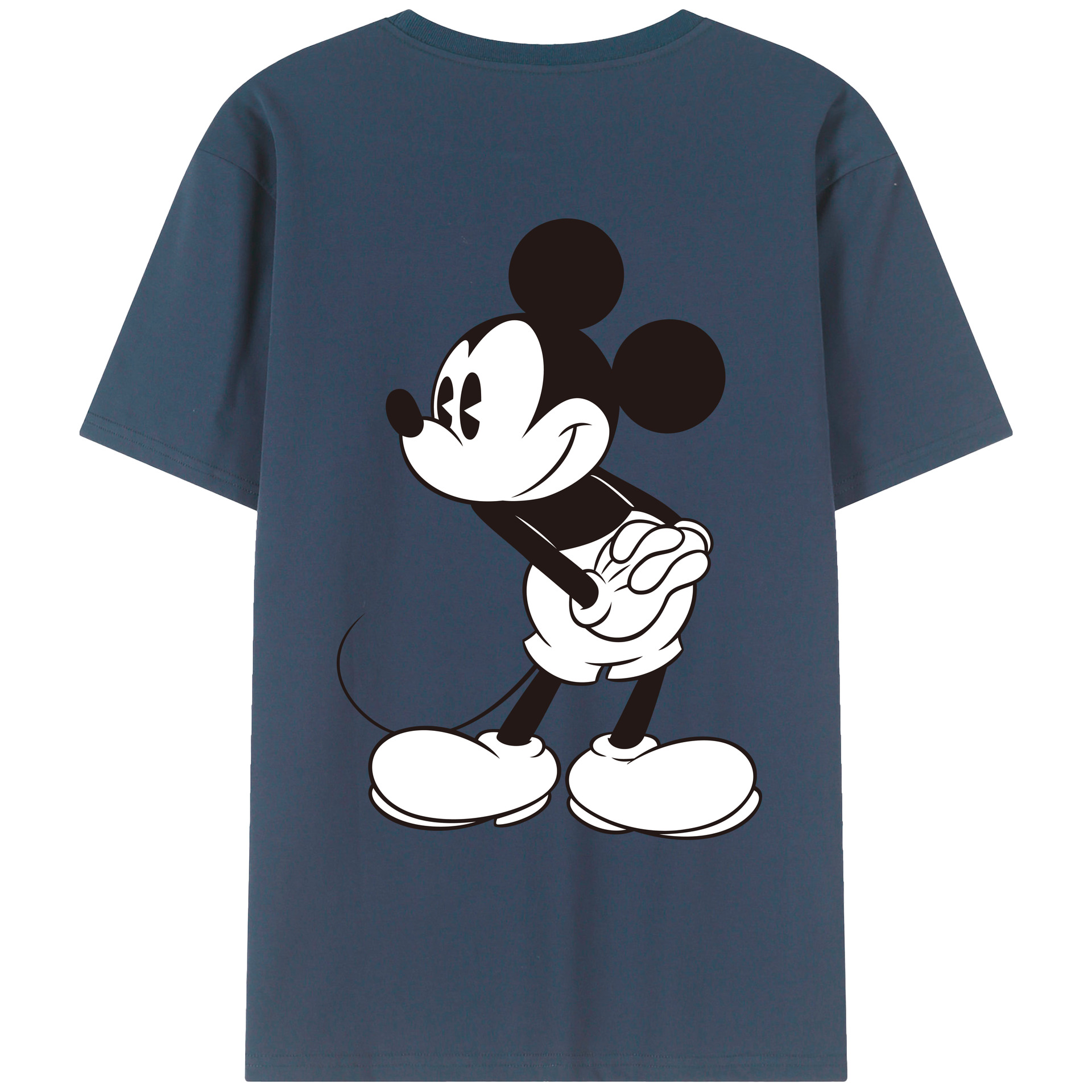 （画像用） ミッキーマウス Mickey Mouse レディース半袖Tシャツ(バックプリント)