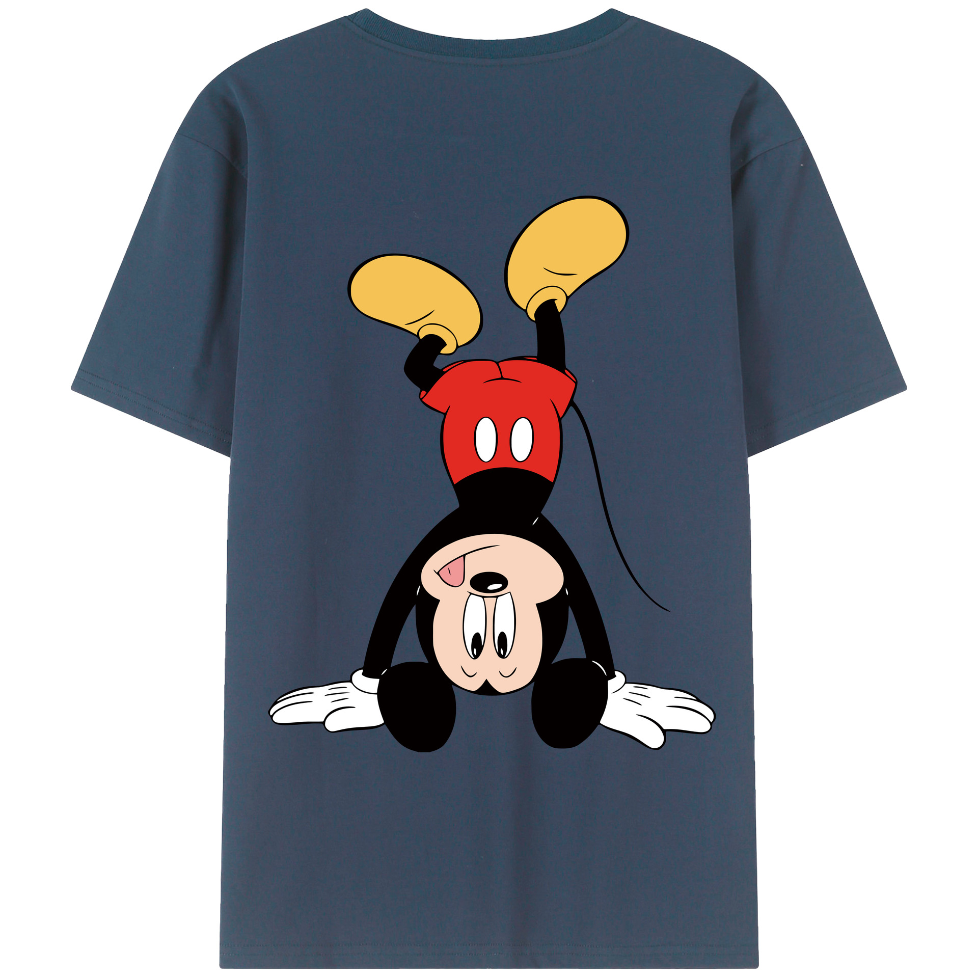 （画像用） ミッキーマウス Mickey Mouse レディース半袖Tシャツ(バックプリント)