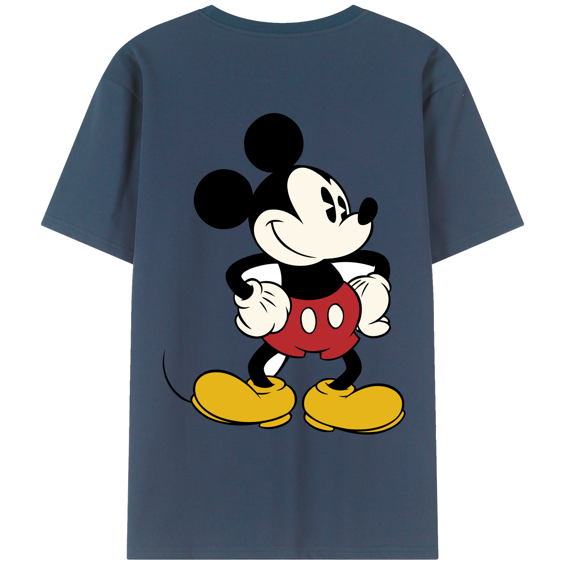 （画像用） ミッキーマウス Mickey Mouse レディース半袖Tシャツ(バックプリント)