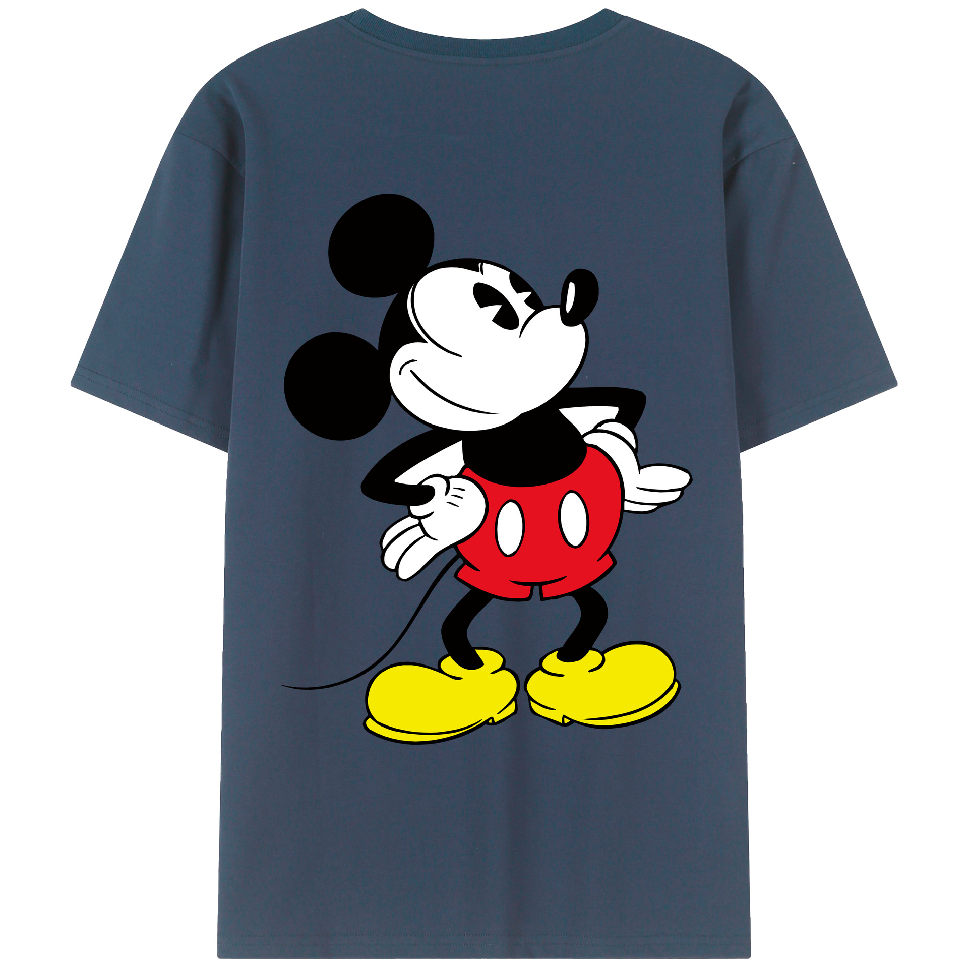 （画像用） ミッキーマウス Mickey Mouse レディース半袖Tシャツ(バックプリント)