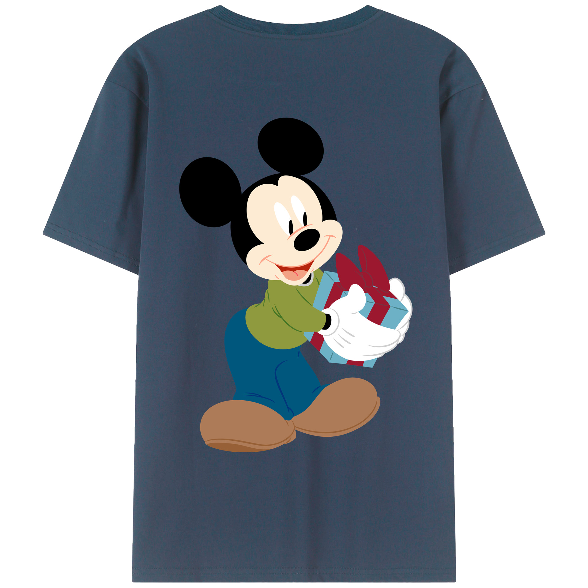（画像用） ミッキーマウス Mickey Mouse レディース半袖Tシャツ(バックプリント)